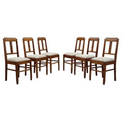 A Set of Six Art Deco Dining Chairs, Europe Early 20th century