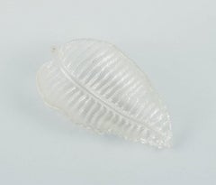 Set of Six Art Glass Leaf-Shaped Bowls, Finland, Approx. 1970s