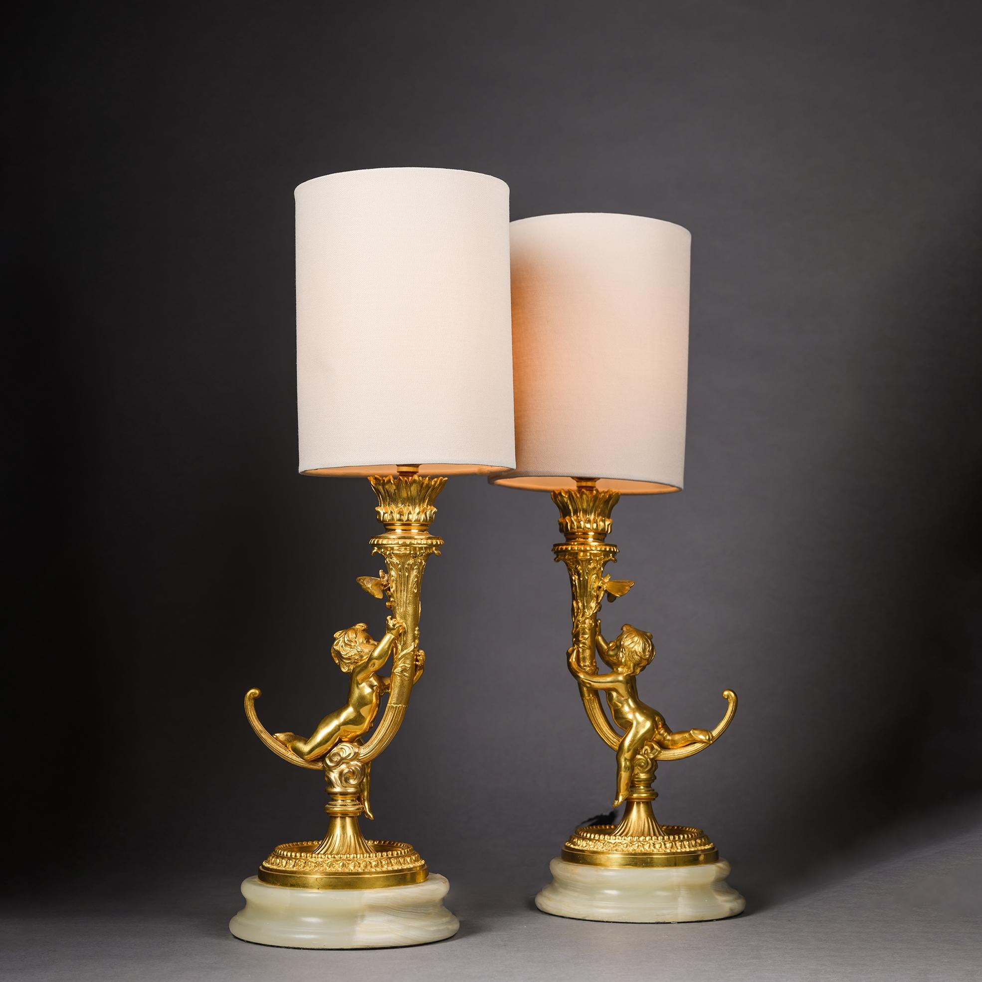 Ensemble de six lampes de table 