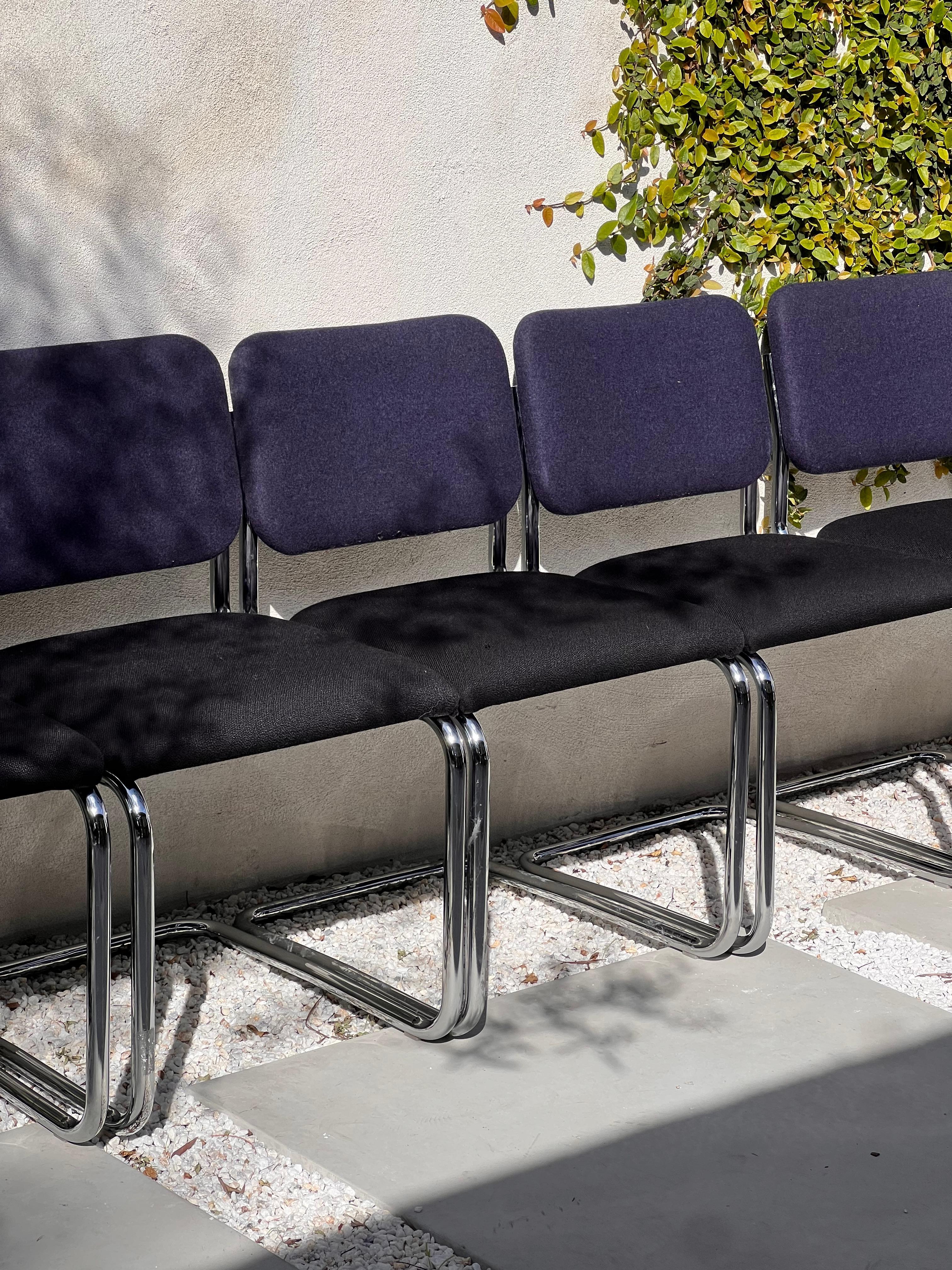 Bauhaus A set of six Cesca 51C dining chairs by Marcel Breuer for Knoll, 20th century