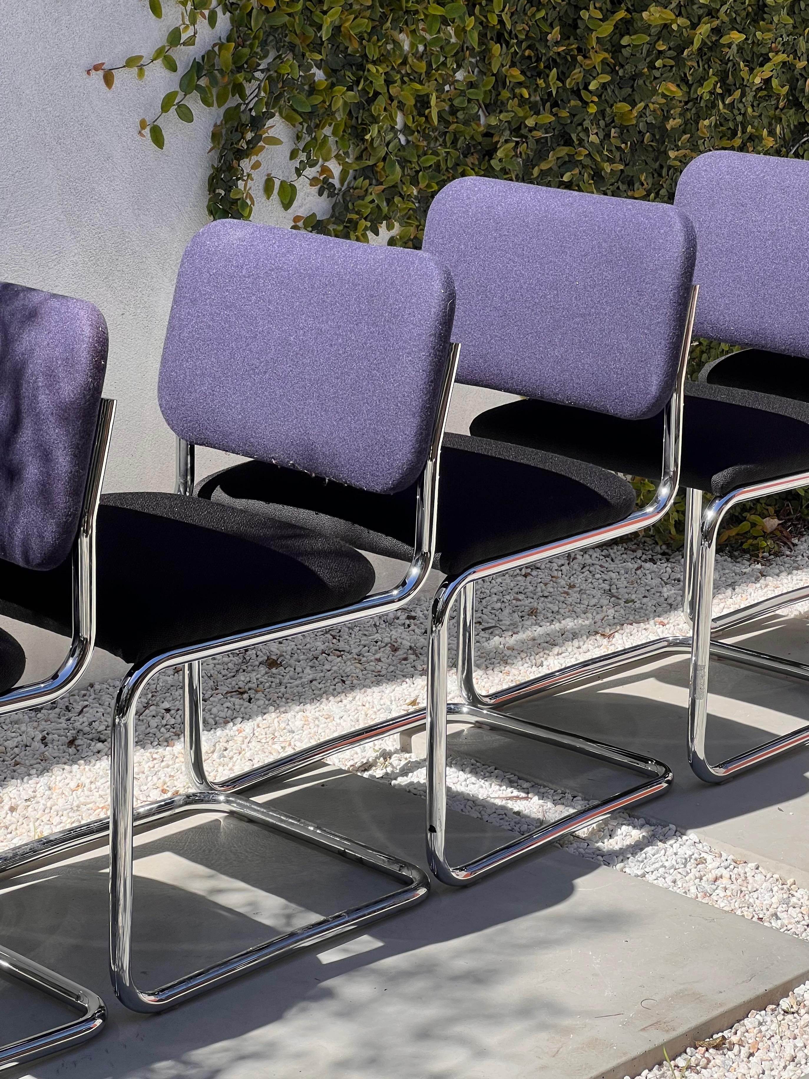 20th Century A set of six Cesca 51C dining chairs by Marcel Breuer for Knoll, 20th century