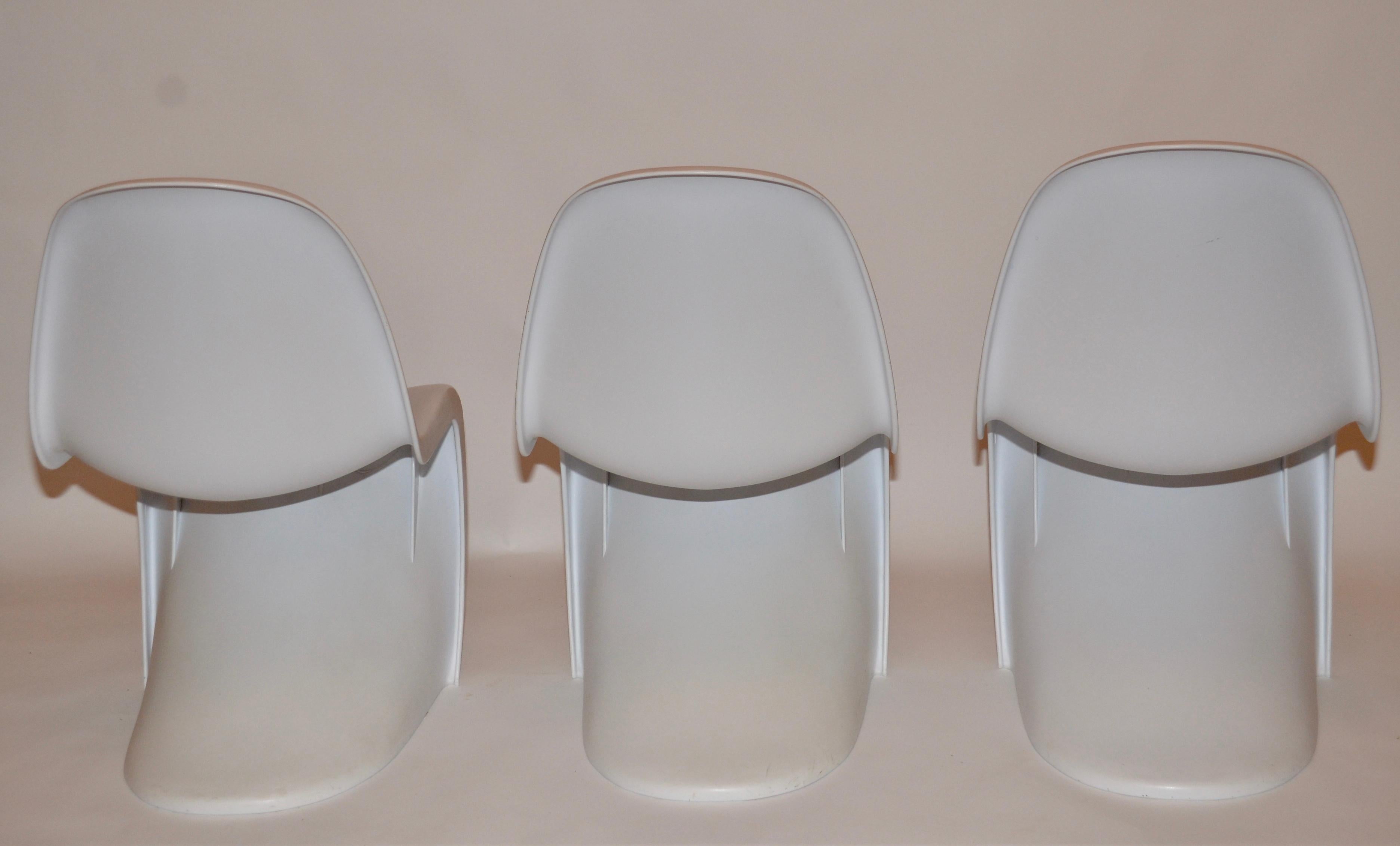 Molded Set of Six Chairs in the Style of the Verner Panton S Chair