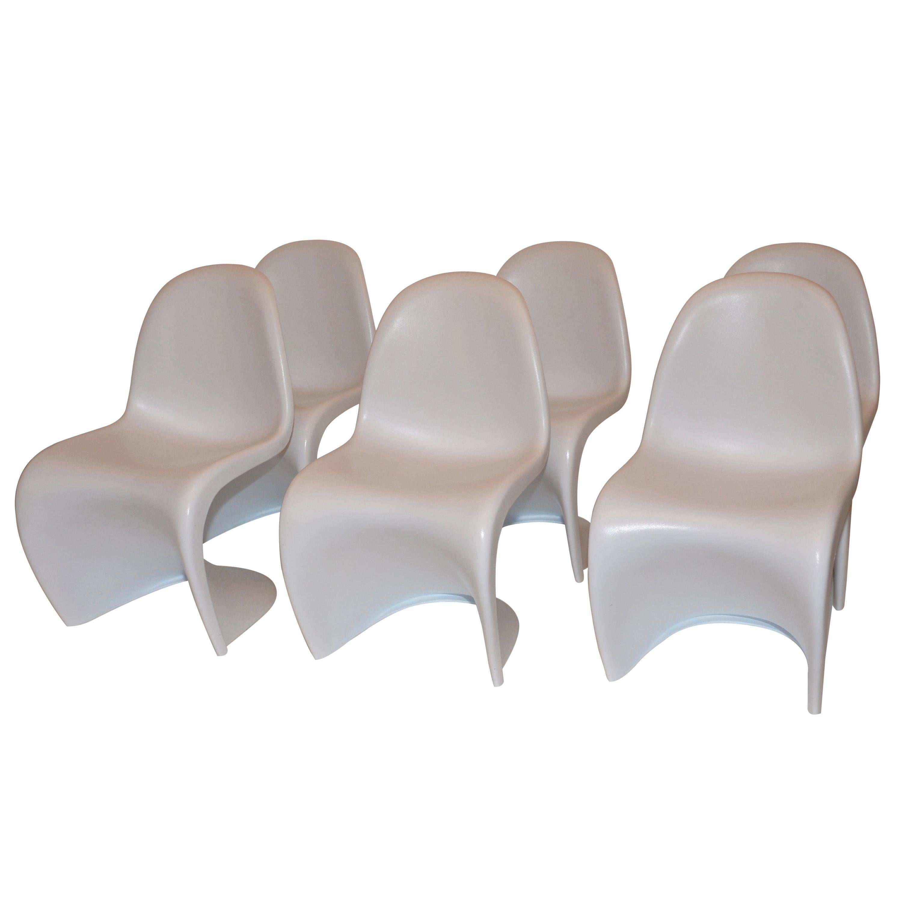 Set of Six Chairs in the Style of the Verner Panton S Chair