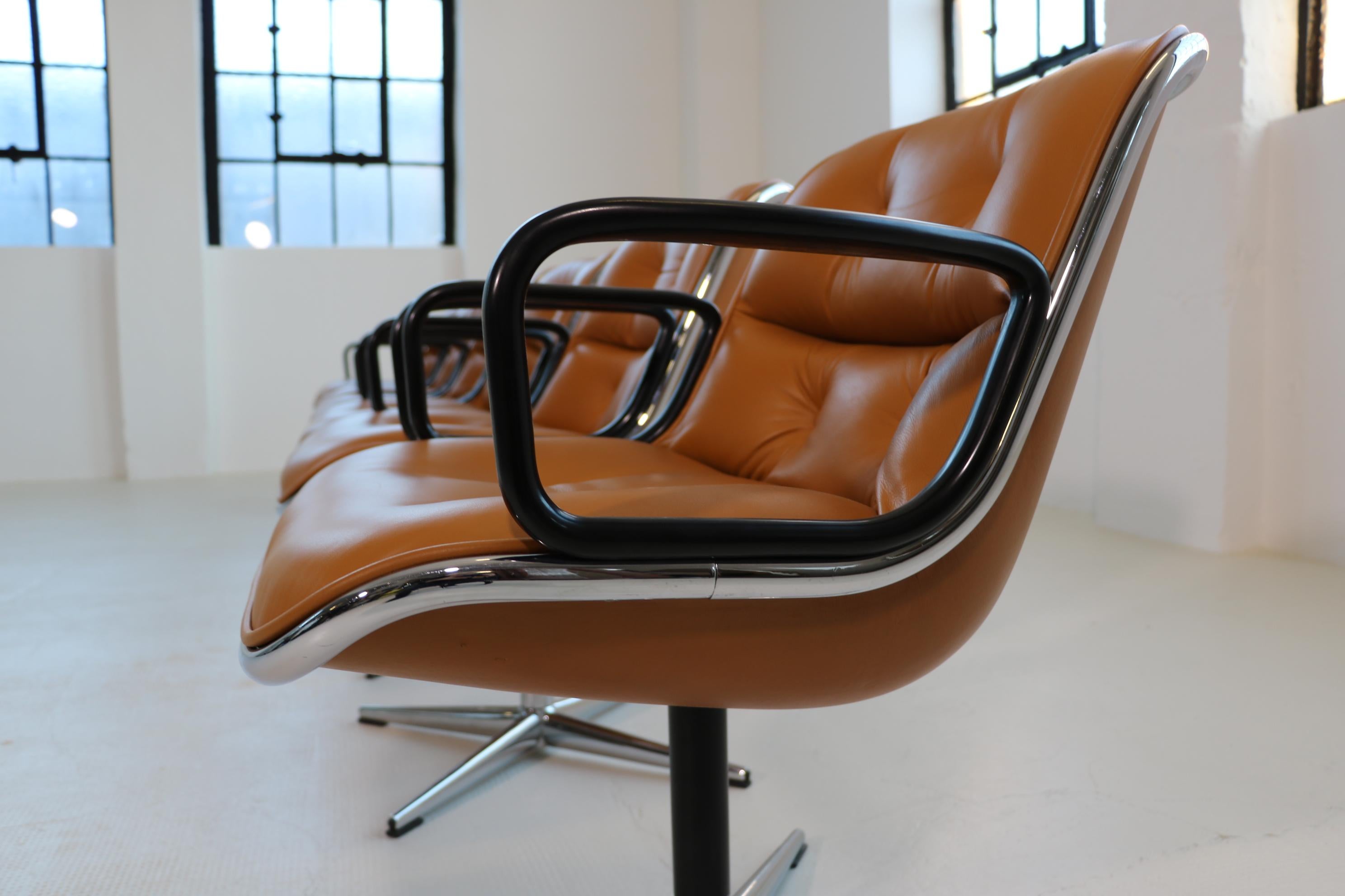 Ensemble de six chaises Charles Pollock pour Knoll International en vente 2