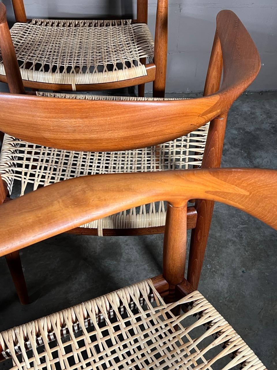 Set di sei sedie classiche di Hanses Wegner Johannes Hansen, Danimarca in vendita 5