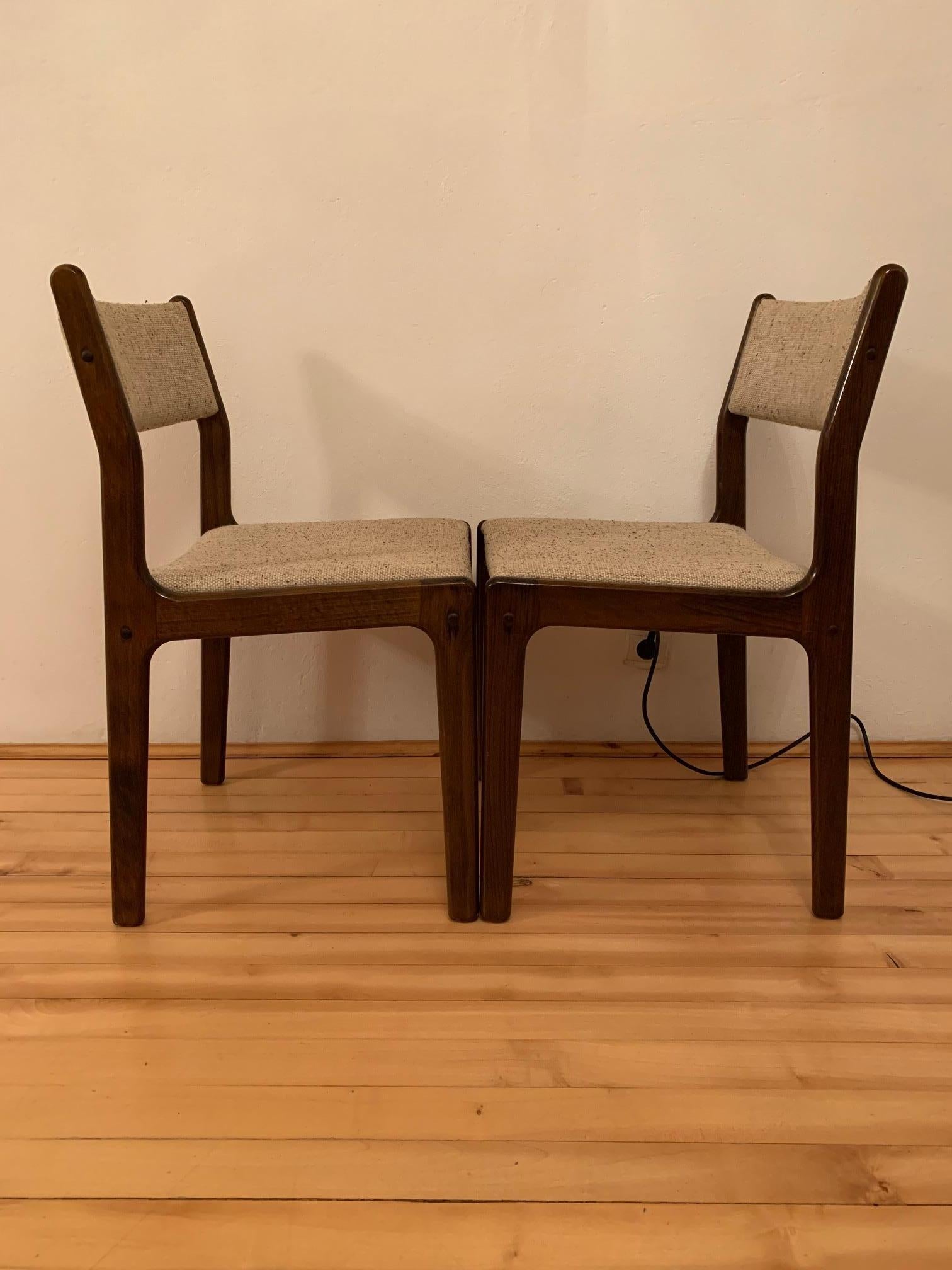 Danish Set of Six Designer Chairs Erik Buch, Findahl’s Møbelfabrik, Denmark, 1960s For Sale