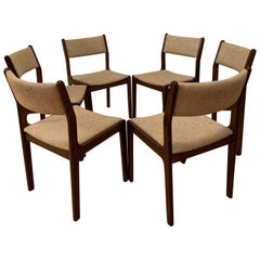 Set of Six Designer Chairs Erik Buch, Findahl’s Møbelfabrik, Denmark, 1960s