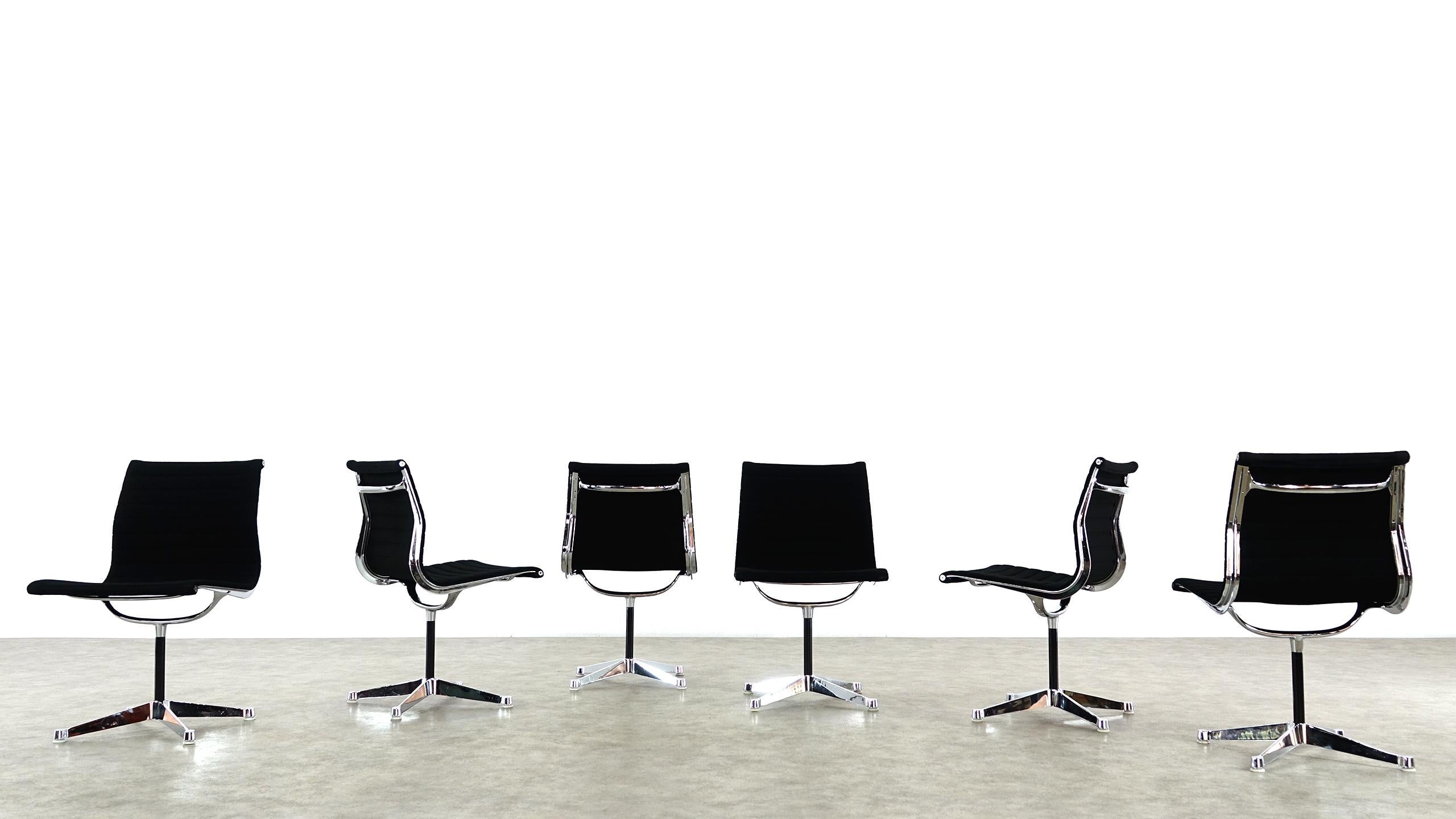Set of Six EA 105 Charles & Ray Eames Office Chairs for Herman Miller 1958 6