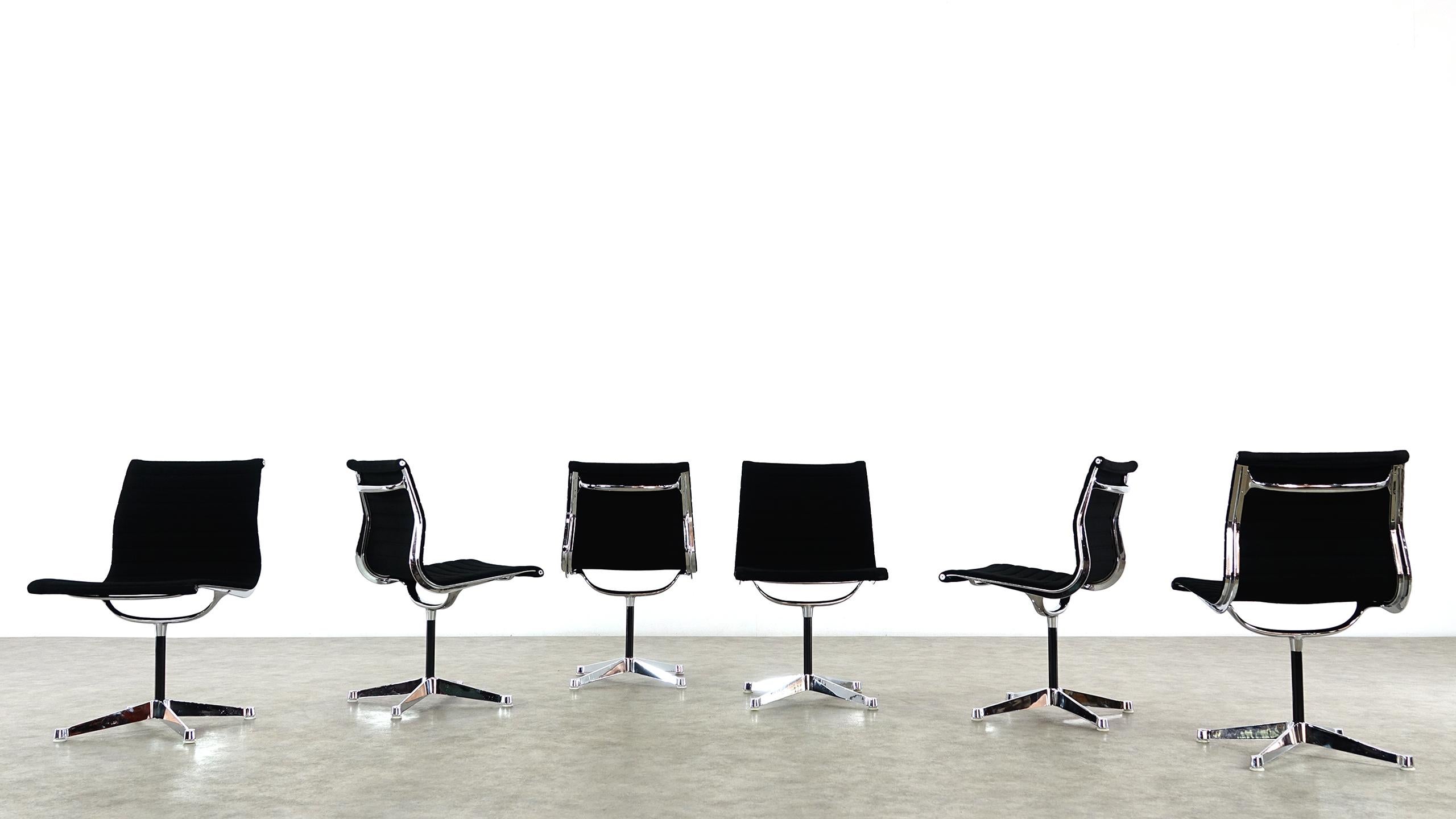 Set of Six EA 105 Charles & Ray Eames Office Chairs for Herman Miller 1958 8