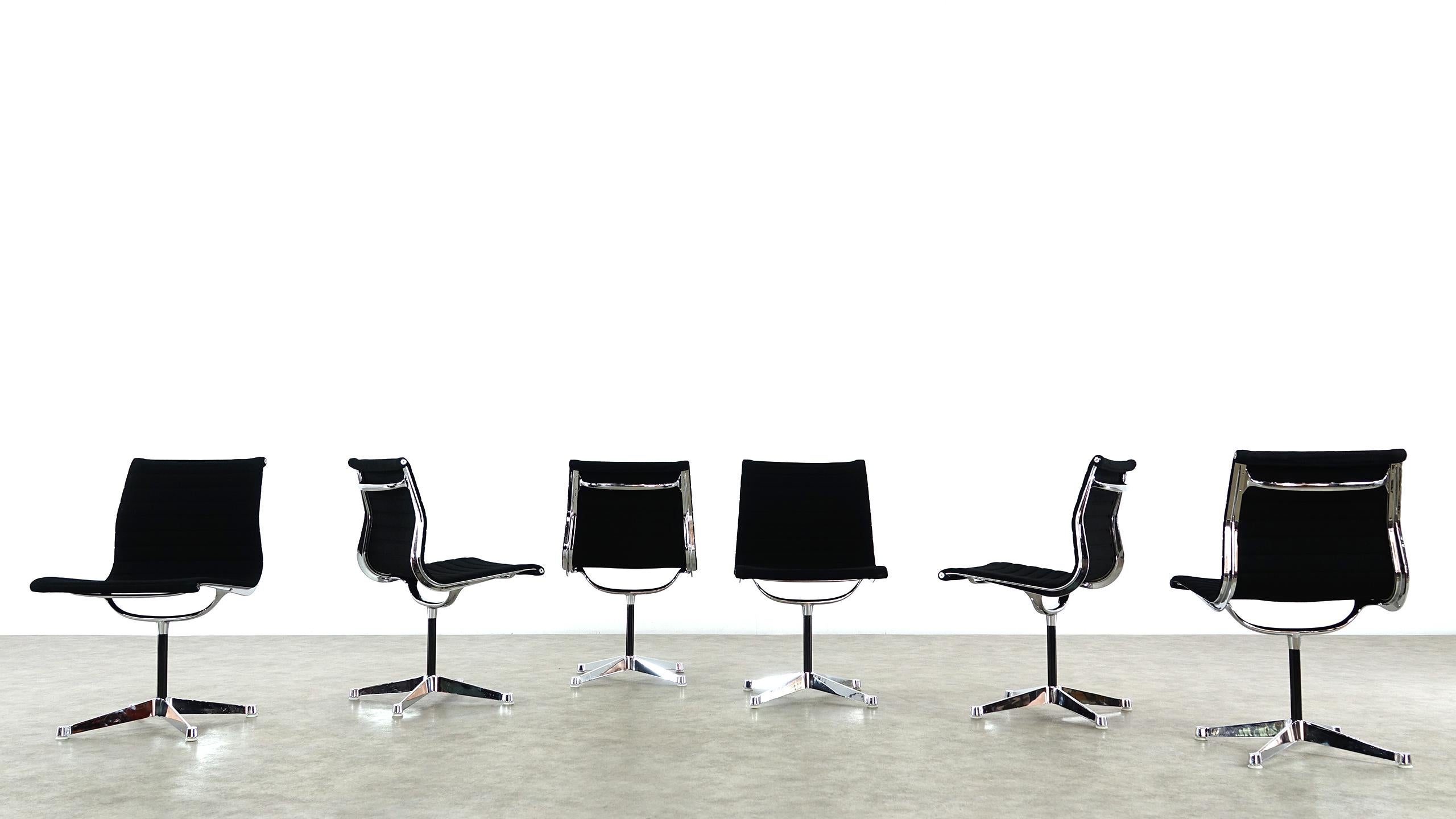 Set of Six EA 105 Charles & Ray Eames Office Chairs for Herman Miller 1958 9