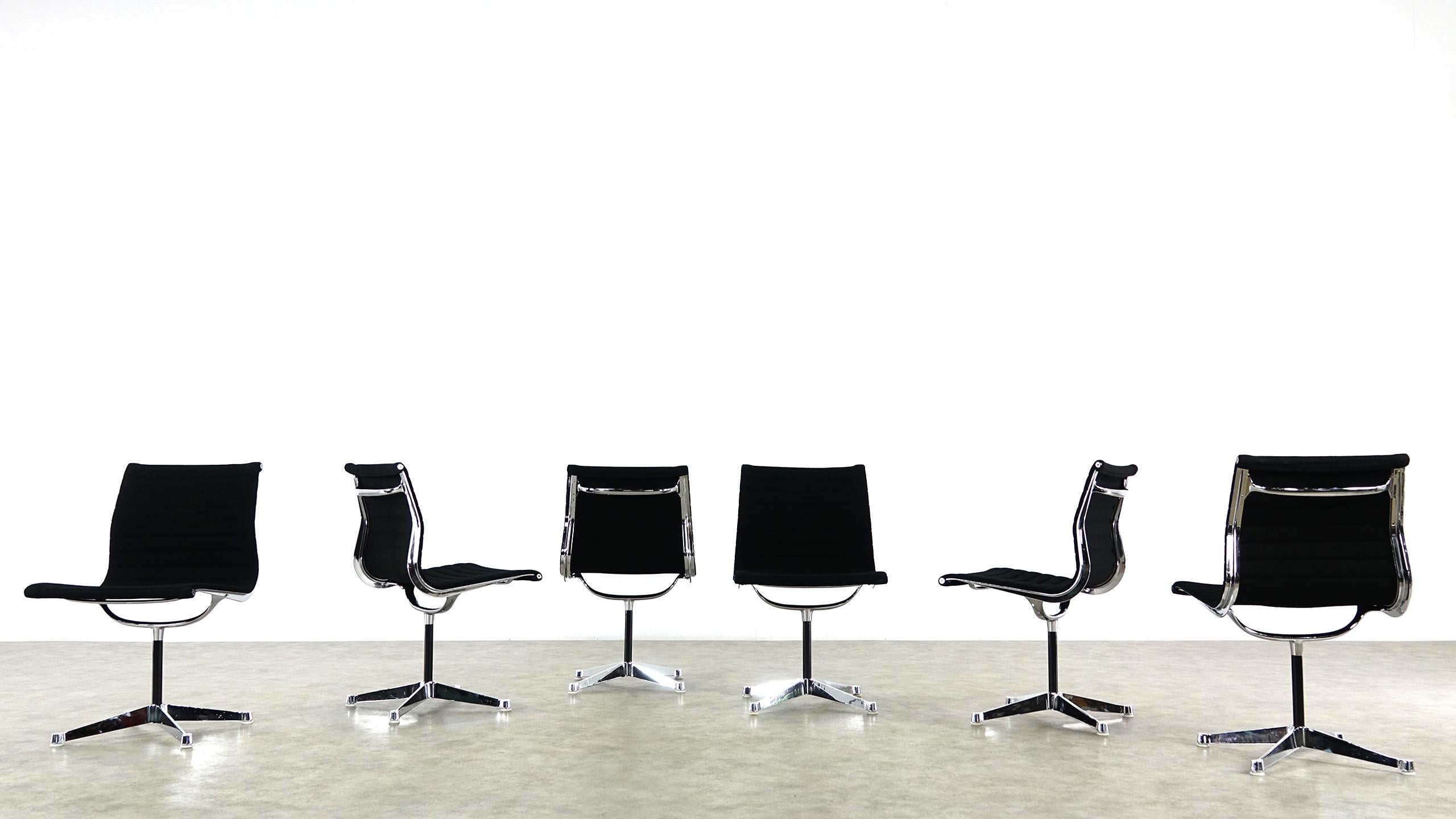 Set of Six EA 105 Charles & Ray Eames Office Chairs for Herman Miller 1958 11