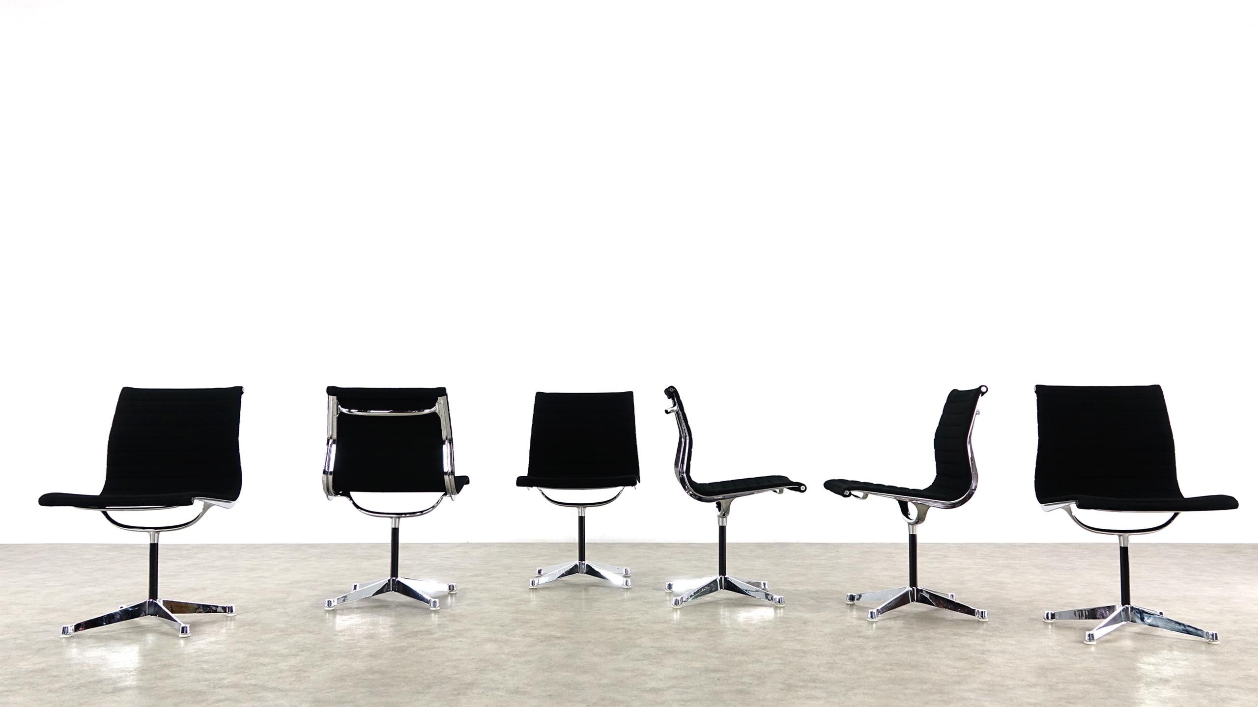 Set of Six EA 105 Charles & Ray Eames Office Chairs for Herman Miller 1958 12