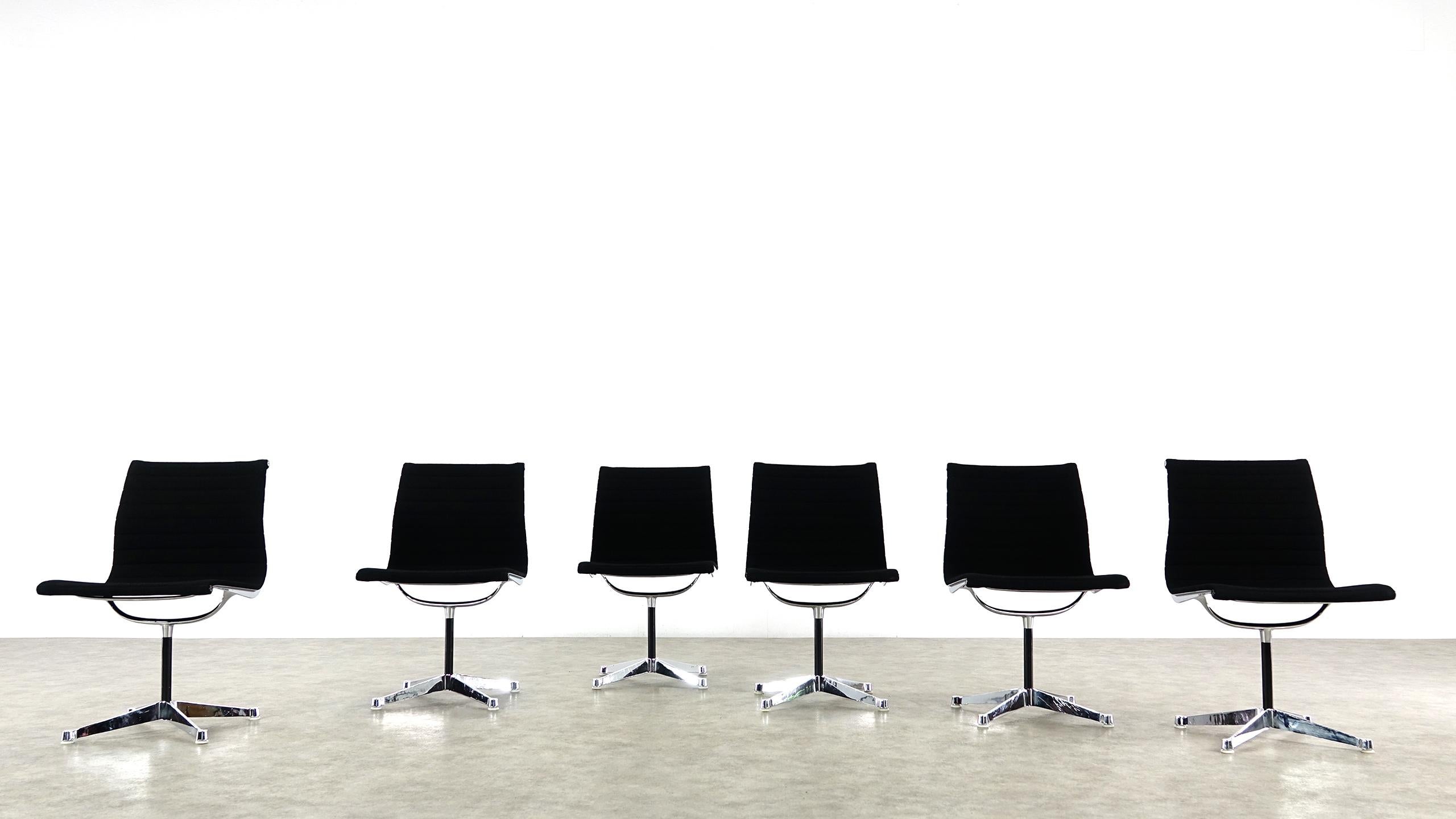 Set of Six EA 105 Charles & Ray Eames Office Chairs for Herman Miller 1958 2