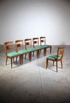 A Set of Six Elegant Art Déco Dining Chairs France 1930s