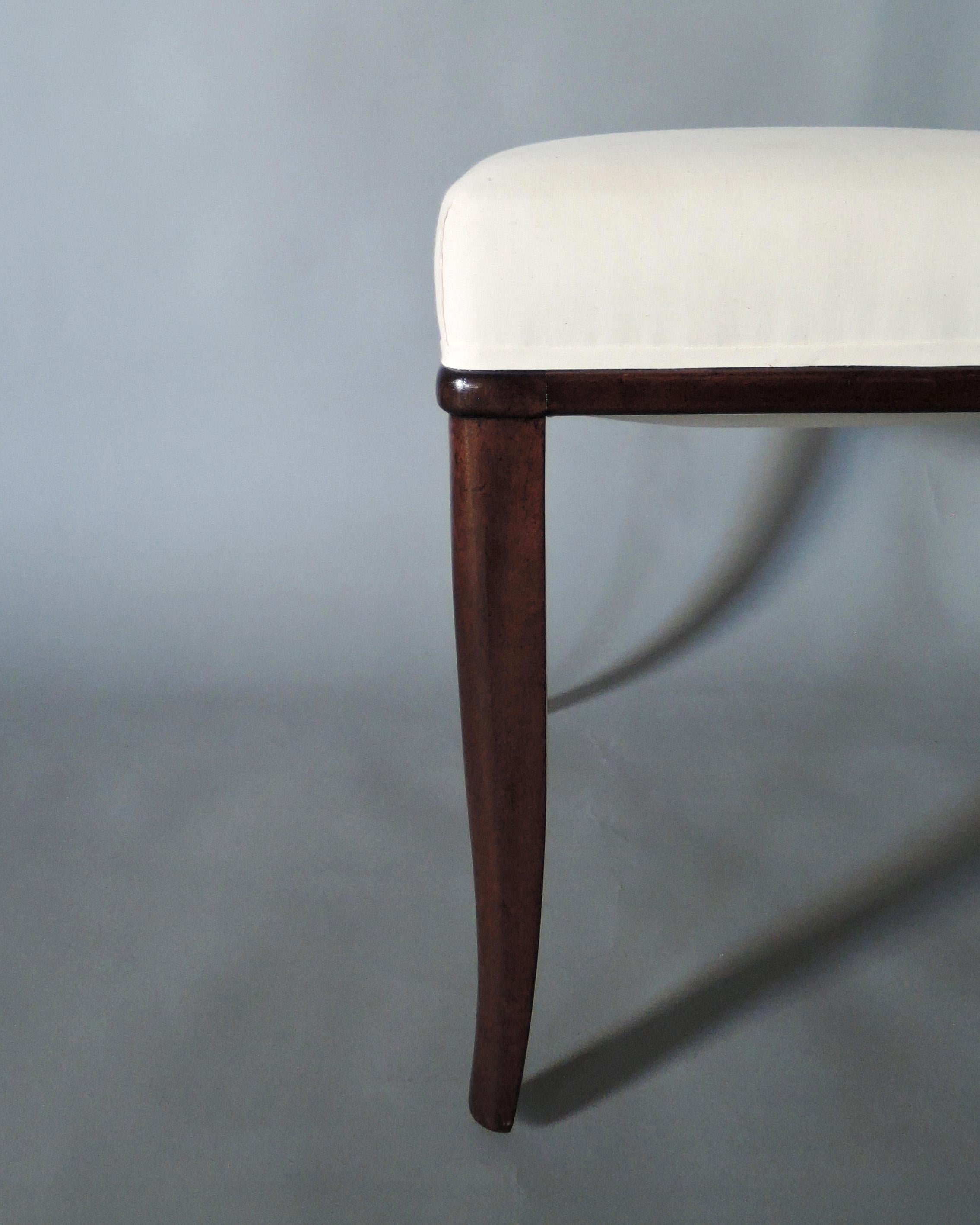 Sechs französische Art-déco-Esszimmerstühle aus Mahagoni von Gaston Poisson im Angebot 12