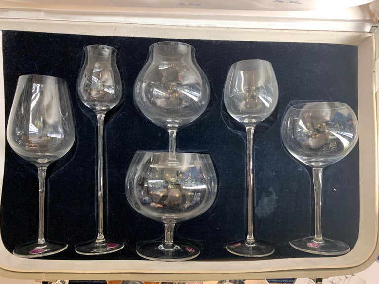 Set of Six Glass Snifters by Chocolaty Frantisek, Chezch Republic For