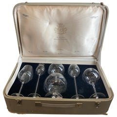 Vintage Set of Six Glass Snifters by Chocolaty Frantisek, Chezch Republic