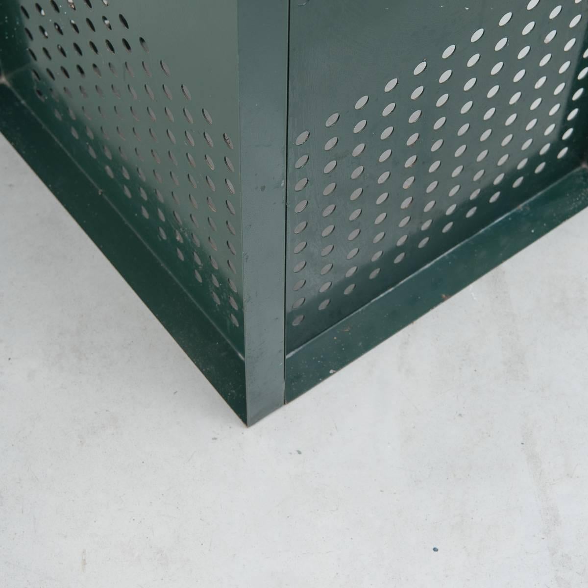 Late 20th Century Green Perforated Metal Chair