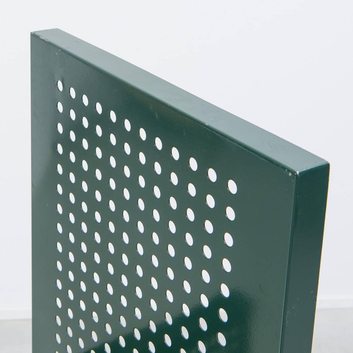 Cut Steel Green Perforated Metal Chair