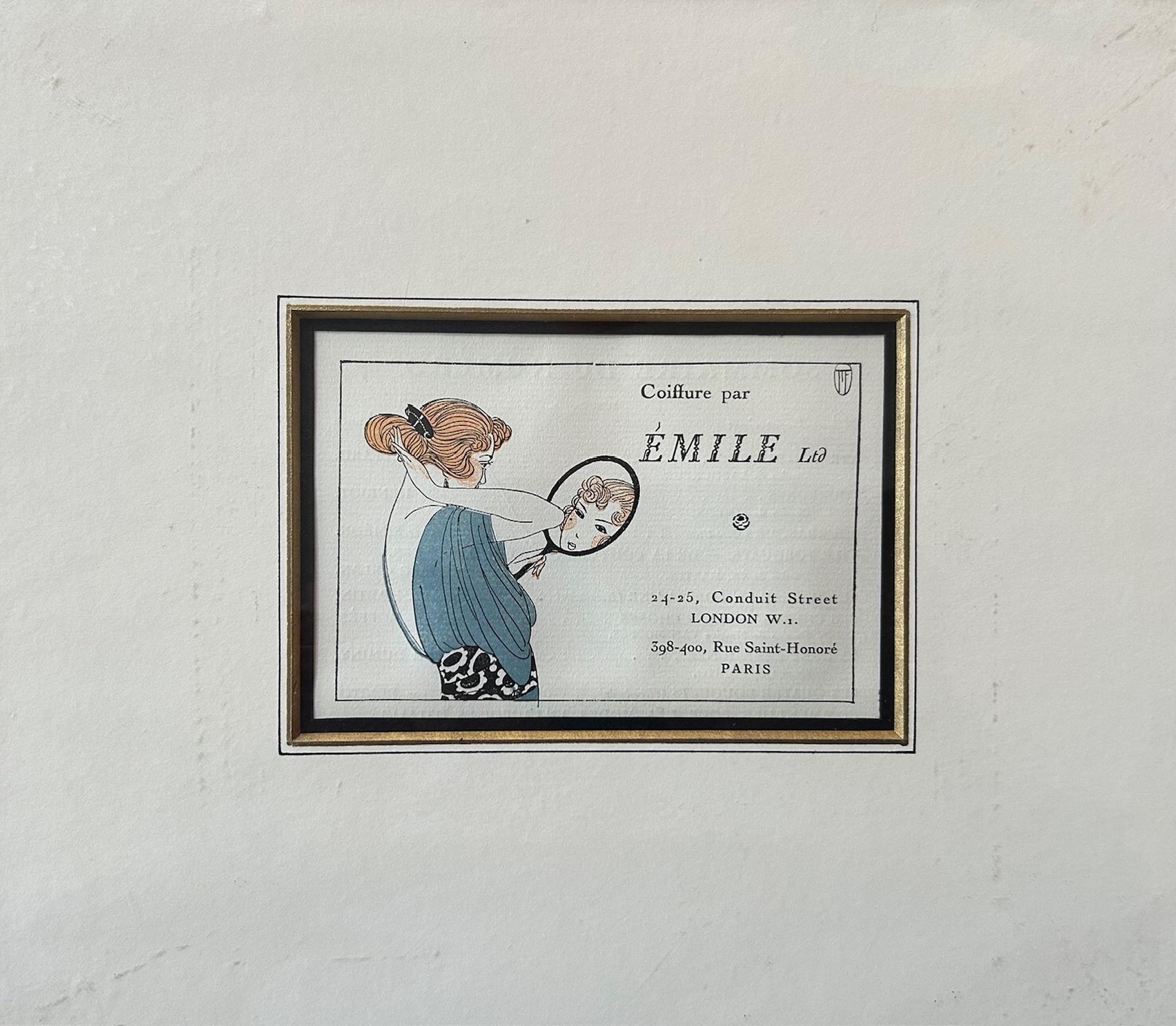A Set of Six Highly Decorative Unframed Art Deco French Advertising Prints all mounted, cellophaned  and line drawn and coloured around print ready to go in a frame of your choosing.

Size of Mount 28.5 x 25 cm

Size of Print 15 x 10 cm