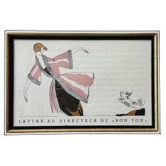 Set von sechs sehr dekorativen französischen Art-Déco-Werbedrucken im Art déco-Stil