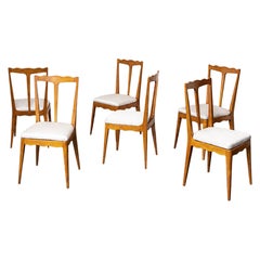A Set of Six Italian Sculptural Dining Chairs