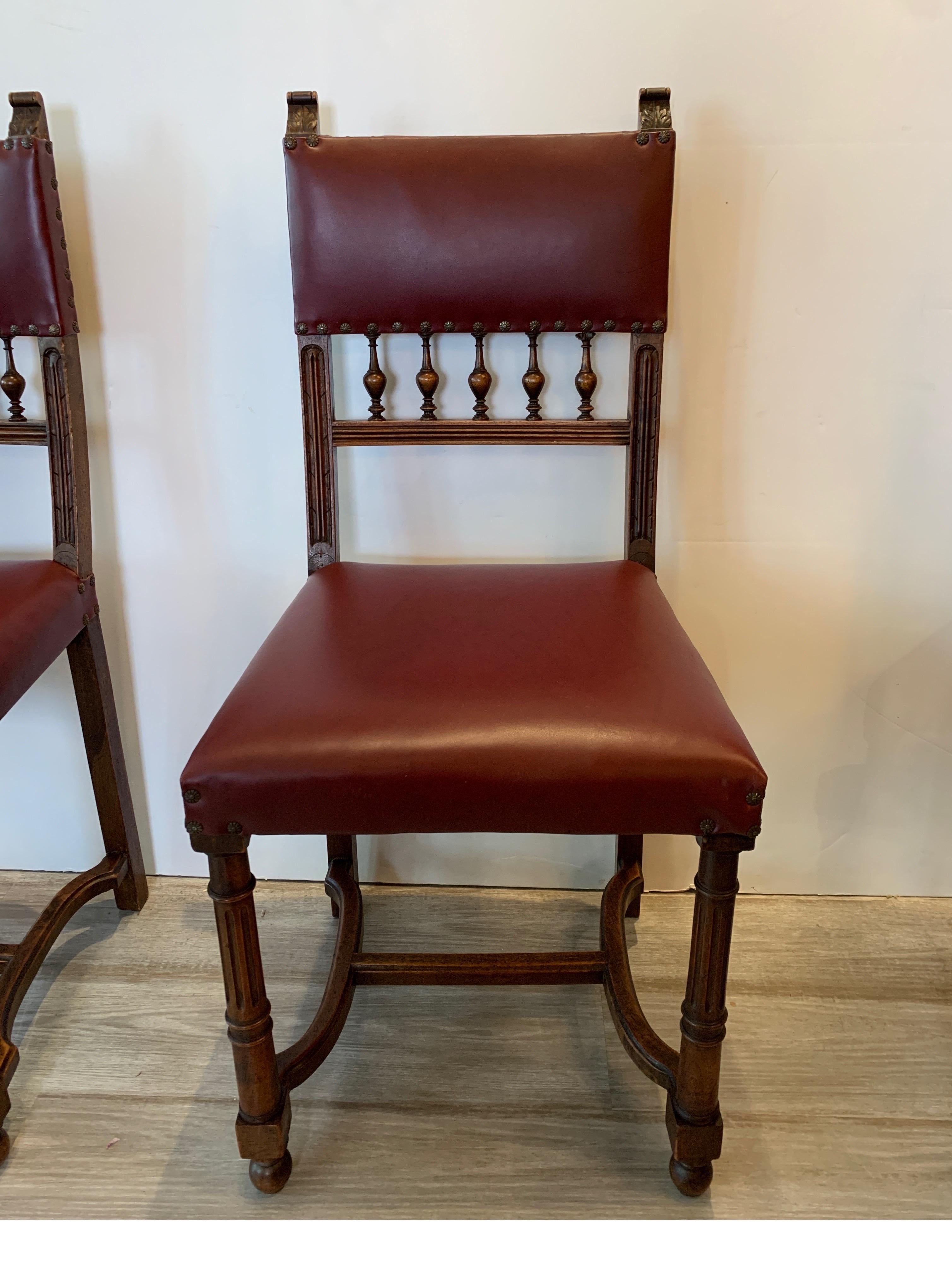 Set of Six Jacobean Style Dinning Chairs 6