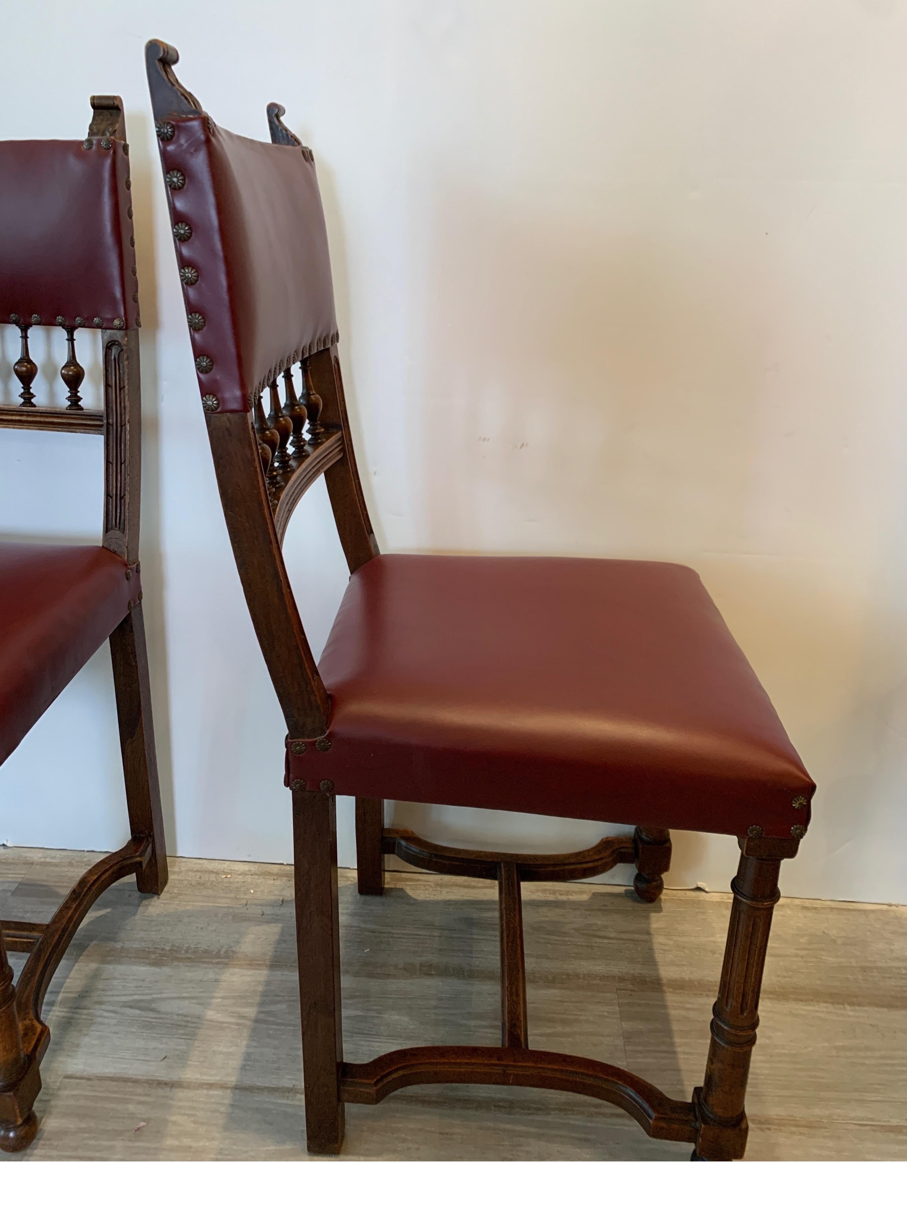 Set of Six Jacobean Style Dinning Chairs 7