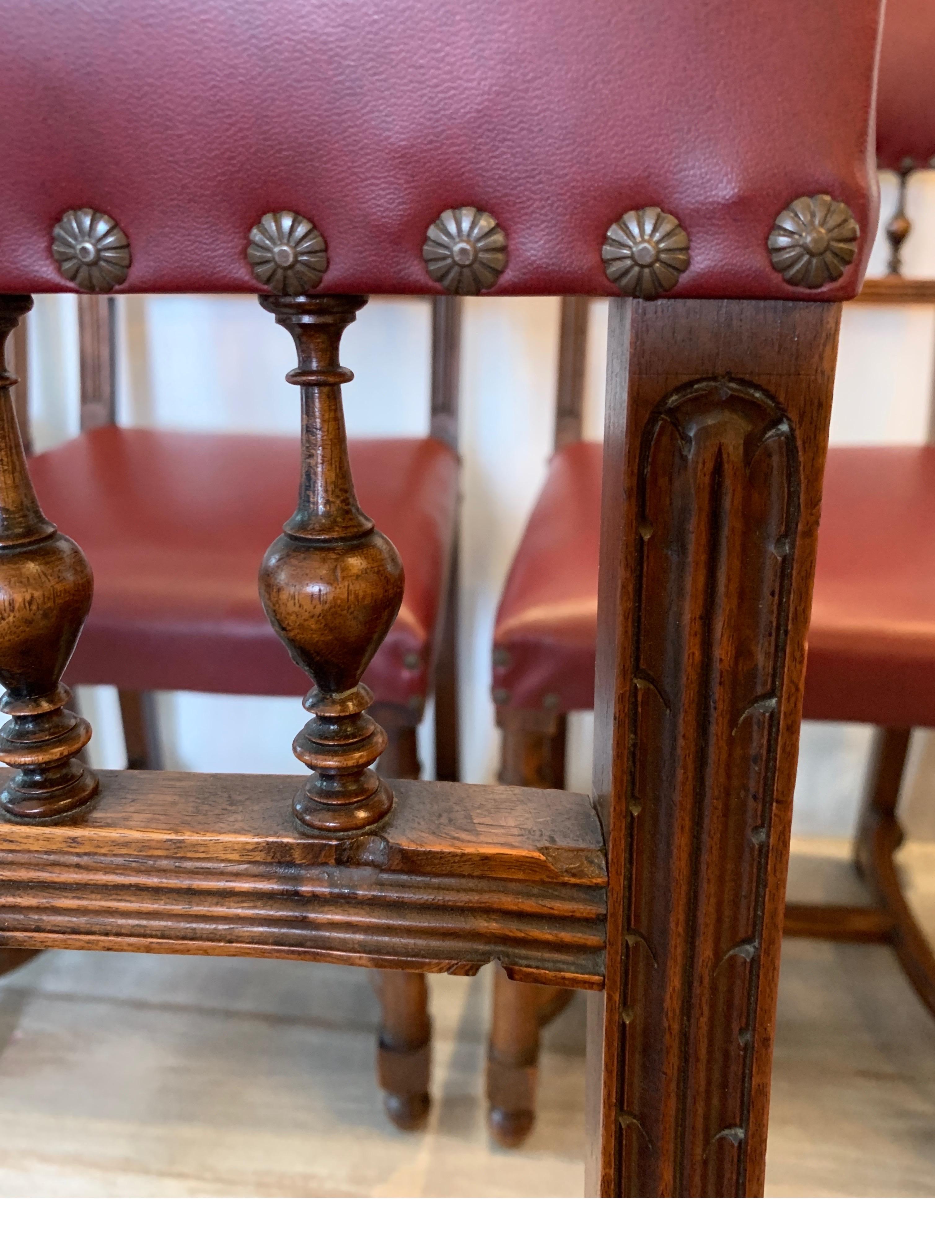 Set of Six Jacobean Style Dinning Chairs 1