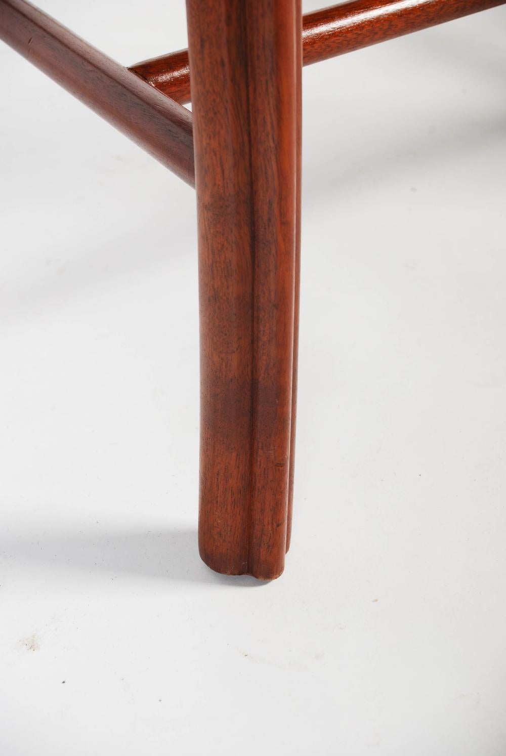 Set of Six Mahogany Cockpen Dining Chairs with Upholstered Seats 1