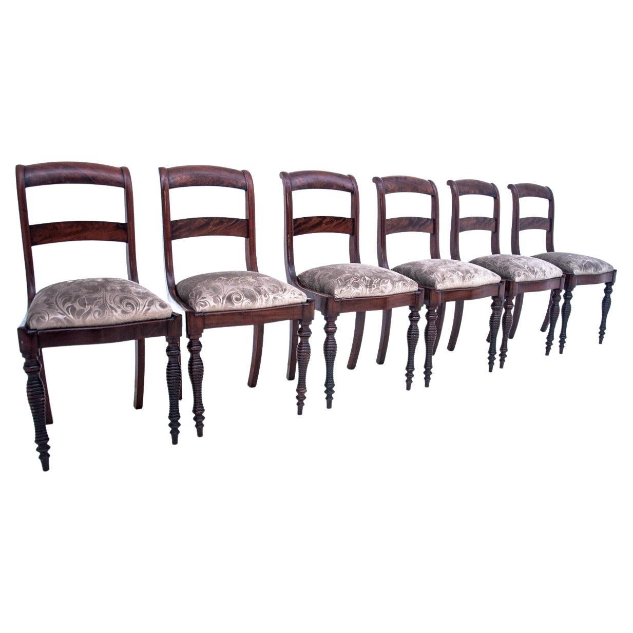 Set of Six Mahogany Dining Chairs, France, circa 1880