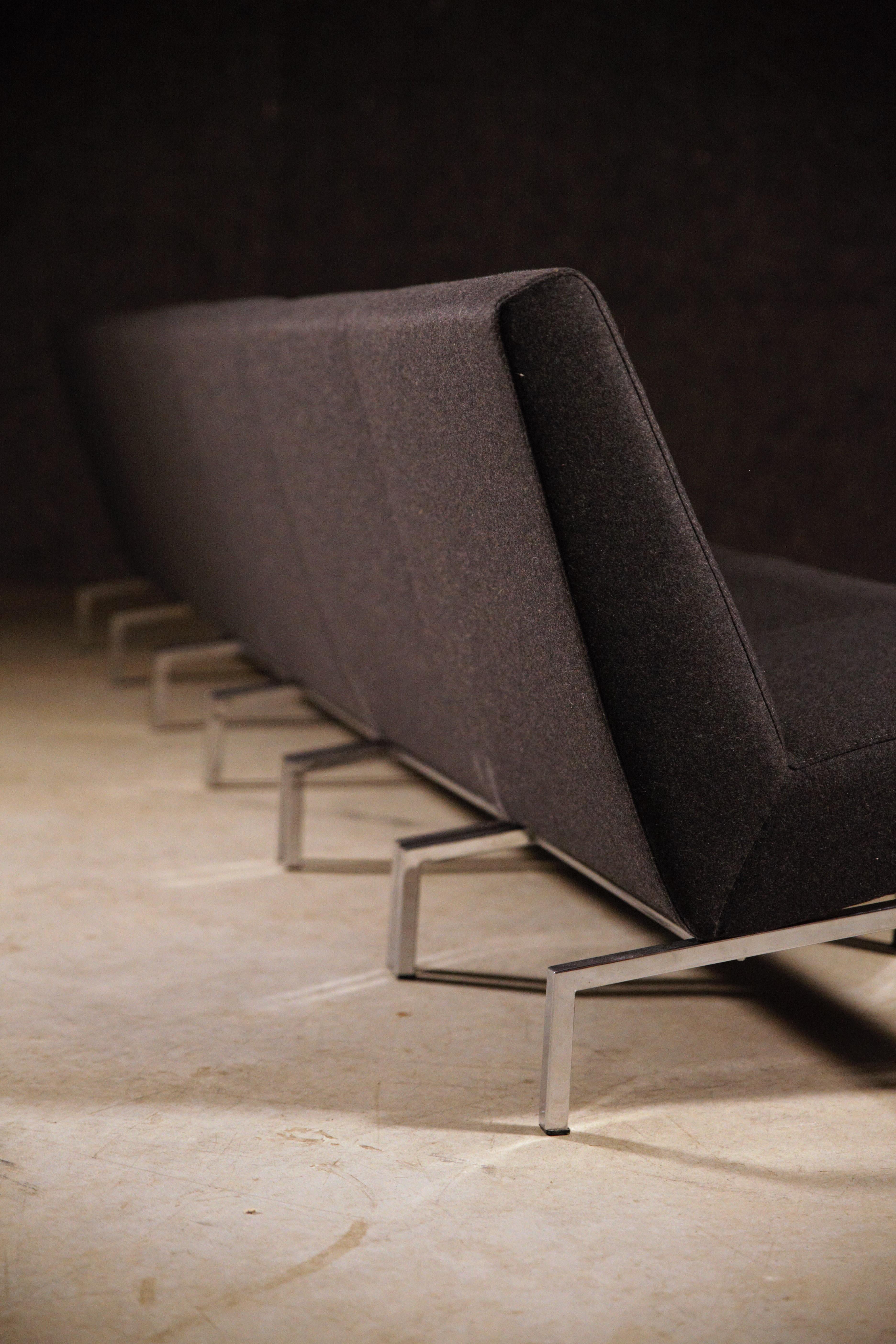 A Set of Six Modular Steiner Lounge Chairs by Joseph André Motte France 1960s For Sale 3