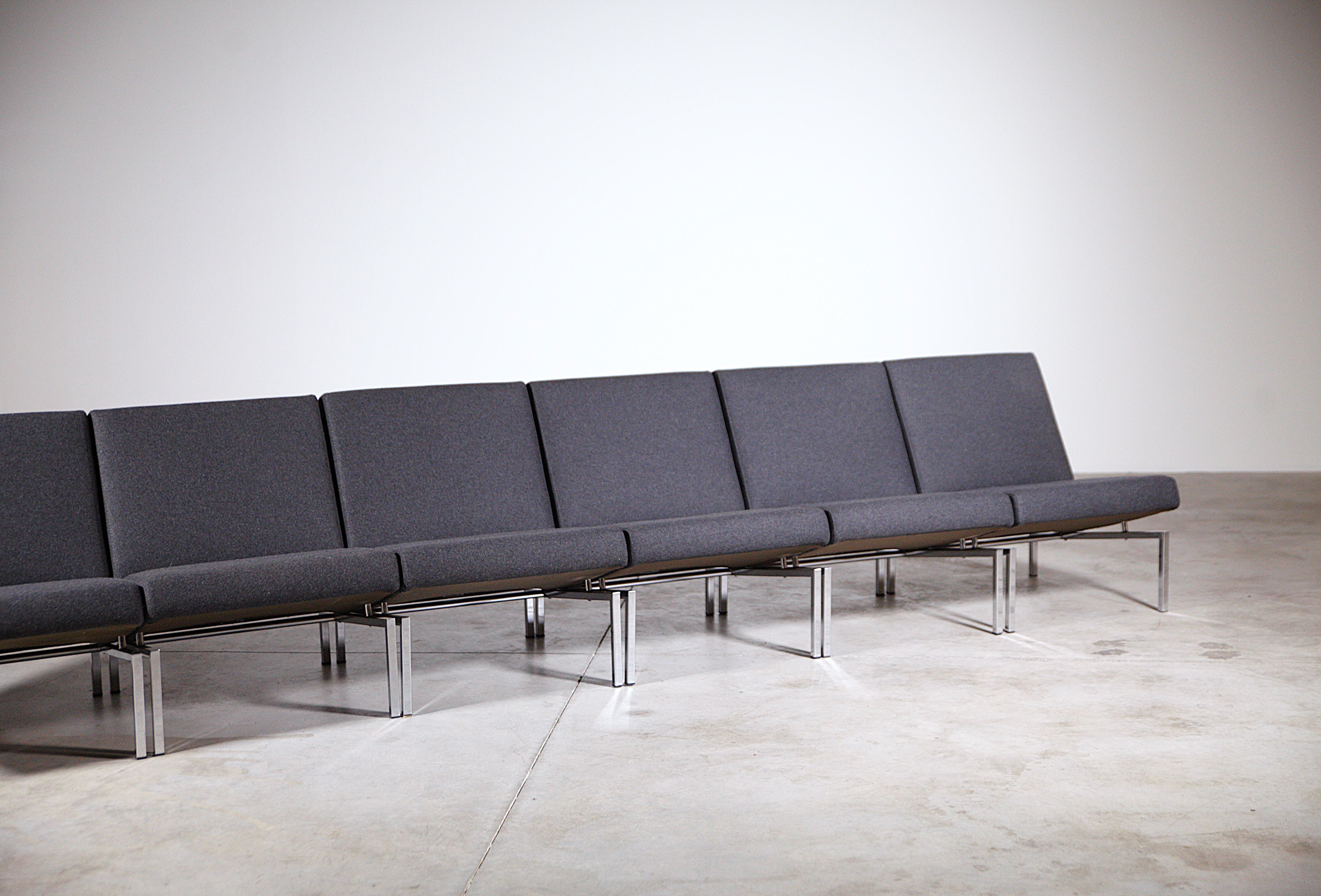 Ensemble de six fauteuils modulaires Steiner de Joseph-André Motte France années 1960 en vente 6