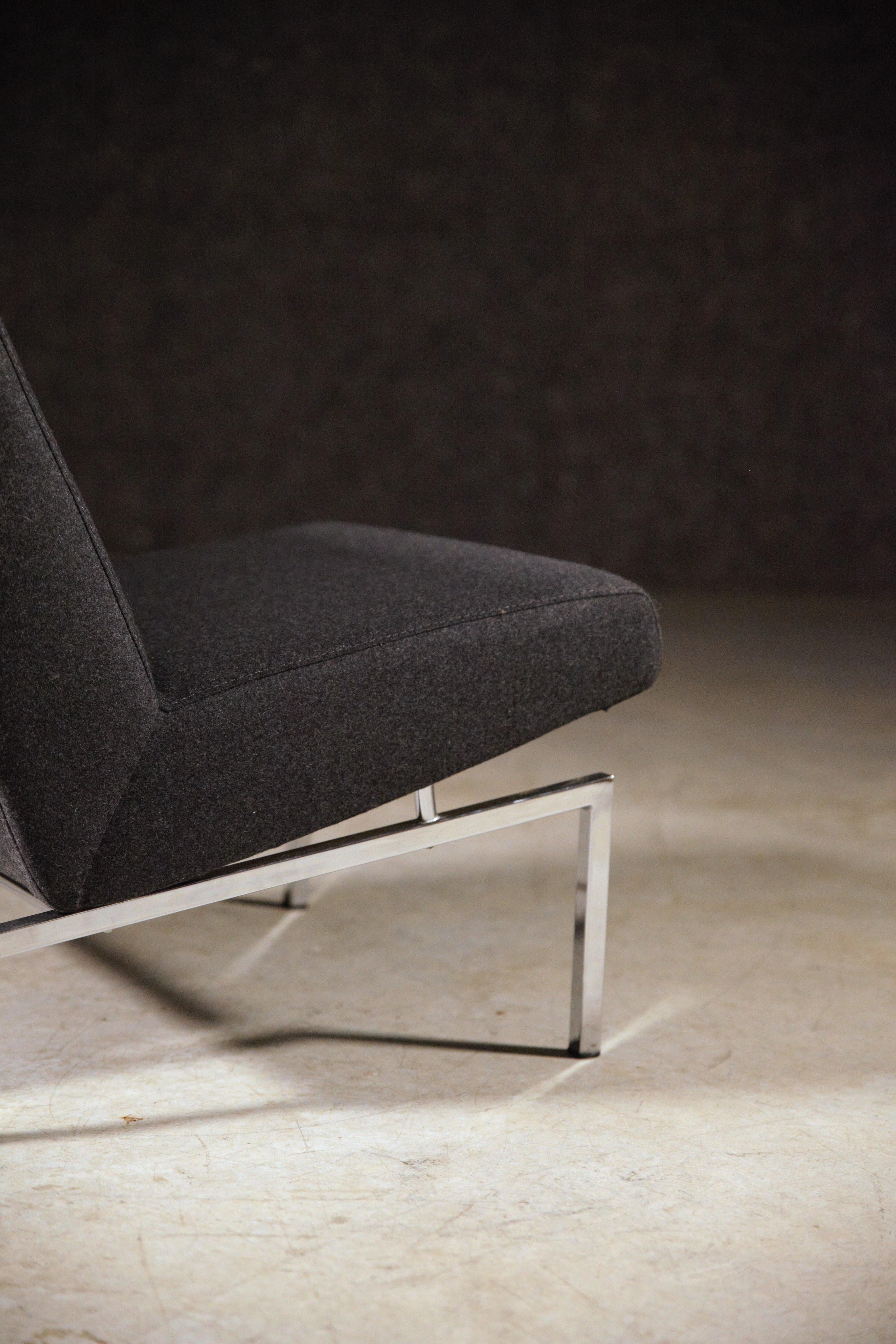 Sechs modulare Steiner Lounge-Stühle von Joseph-André Motte Frankreich 1960er Jahre (Metall) im Angebot