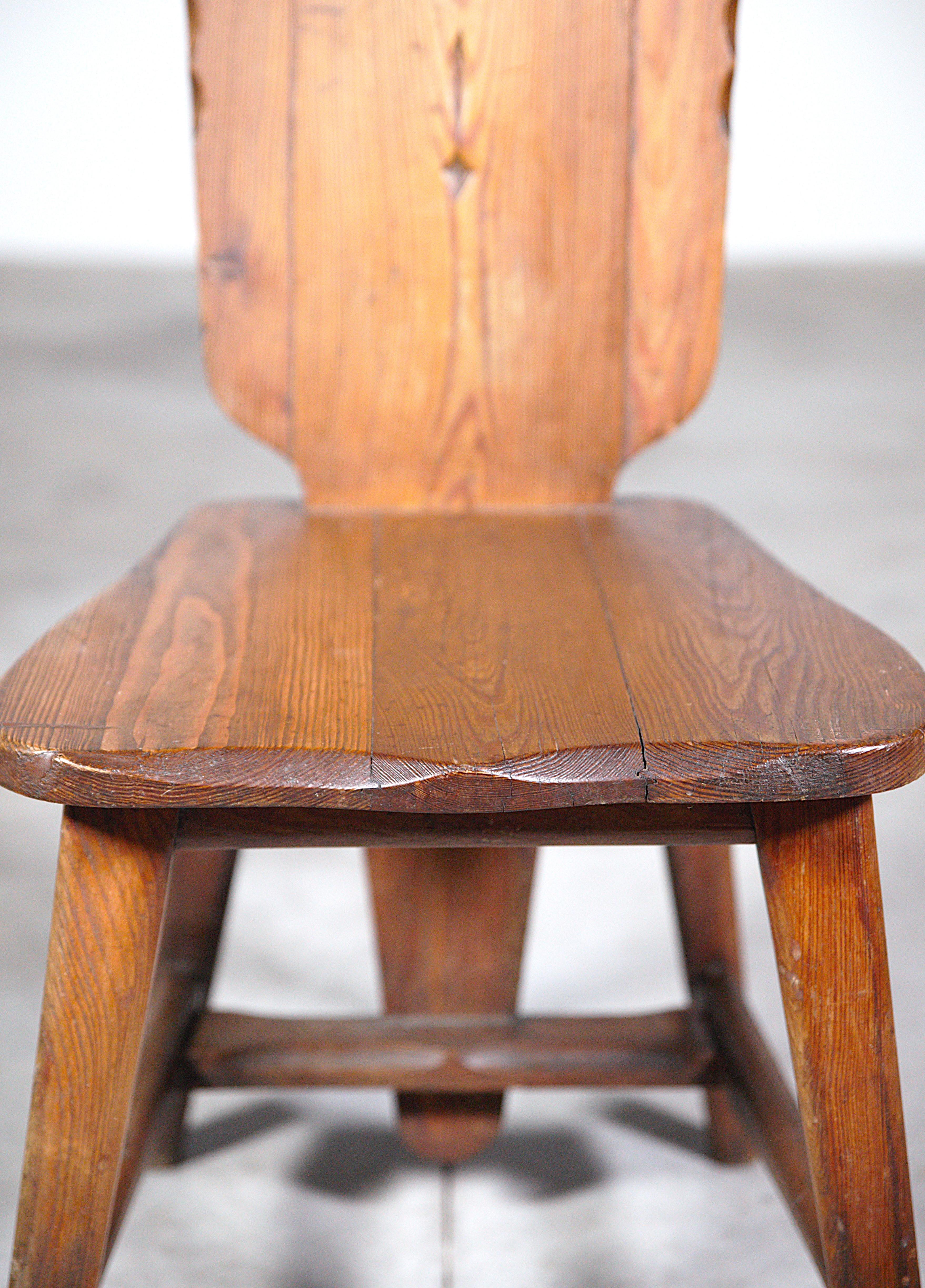 A Set of Six Mountain Chairs by Clément Goyeneche France 1950s For Sale 9