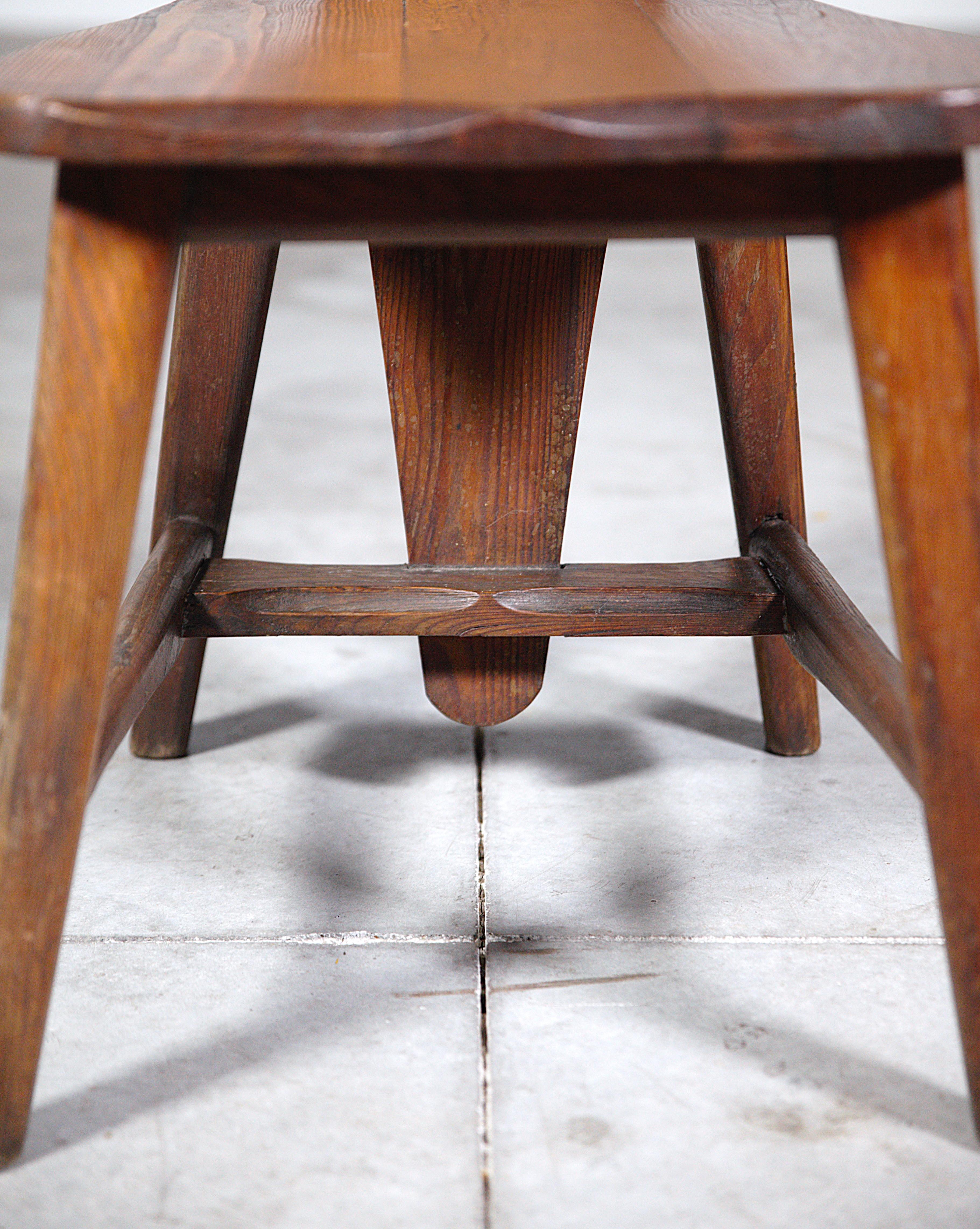 A Set of Six Mountain Chairs by Clément Goyeneche France 1950s For Sale 10
