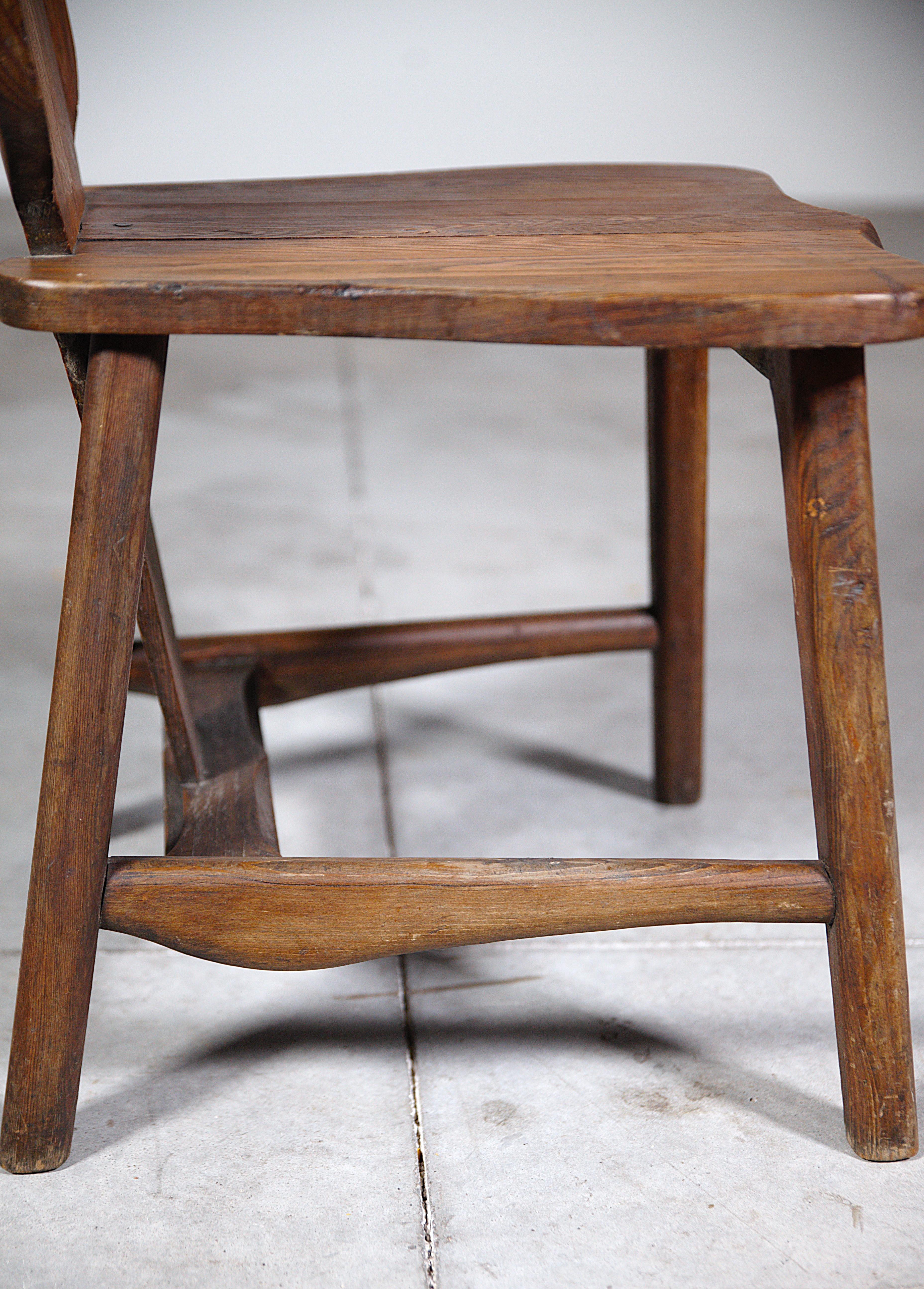 A Set of Six Mountain Chairs by Clément Goyeneche France 1950s For Sale 11