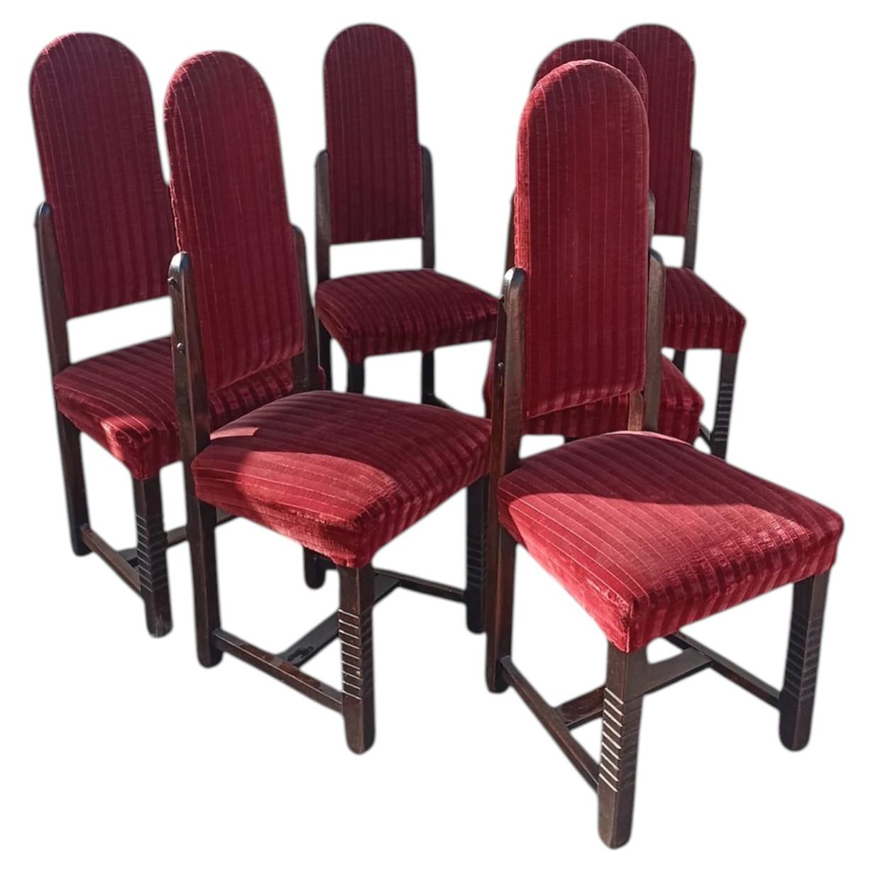 A set of six Neo classical chairs For Sale