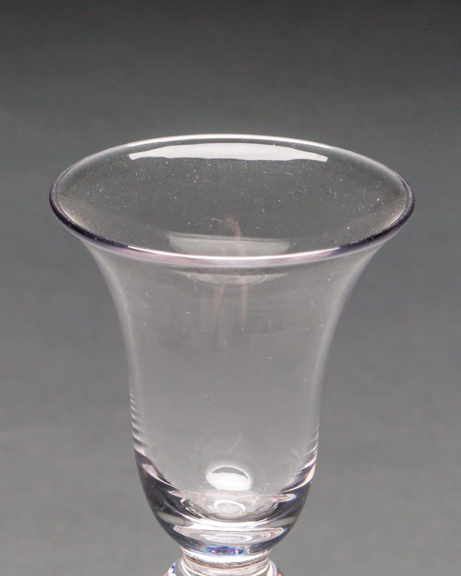 18th Century and Earlier A Set Of Six Opaque Twist Wine Glasses  For Sale