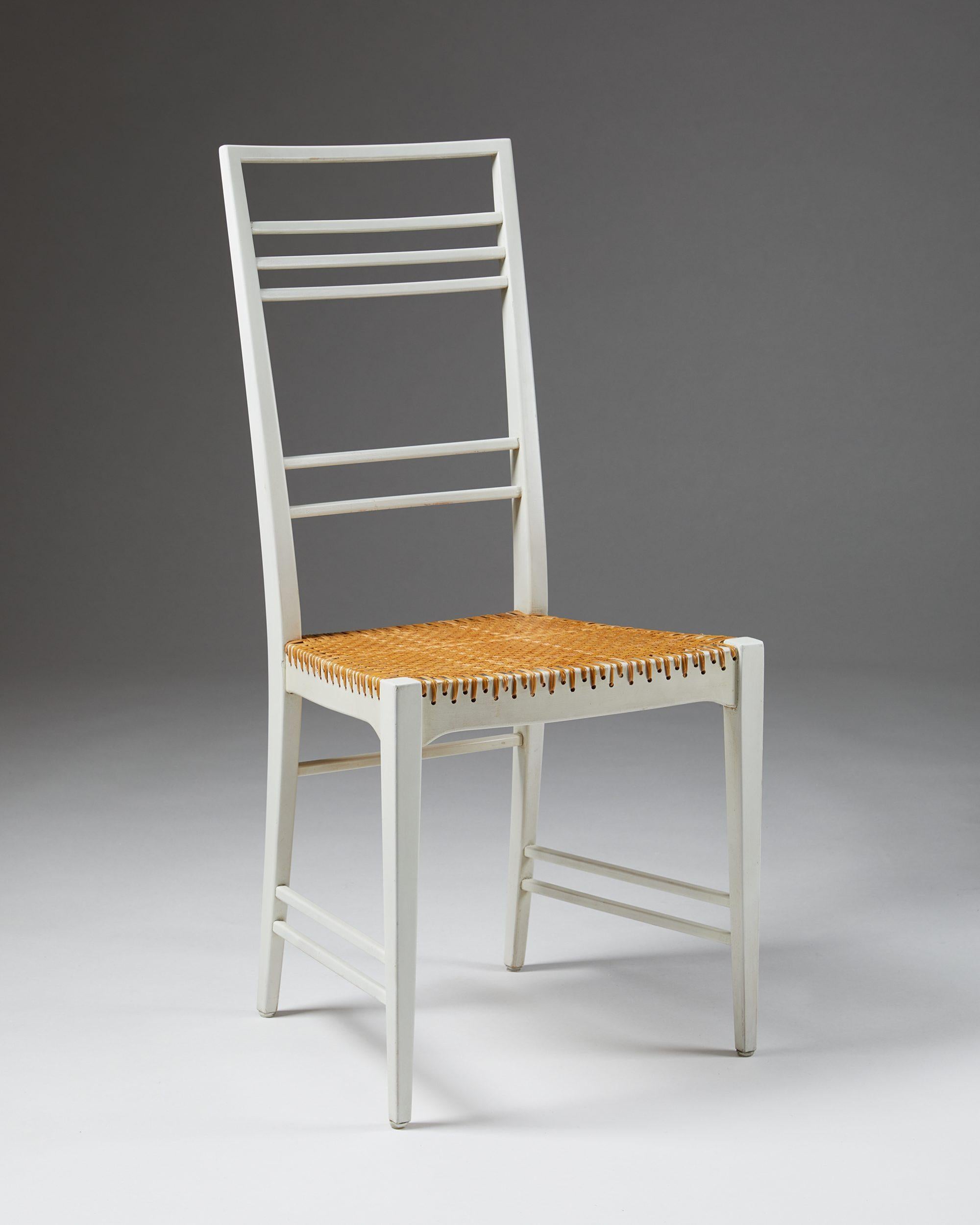 Set of Six, “Poem” Chairs Designed by Erik Chambert, Sweden, 1953 In Good Condition In Stockholm, SE