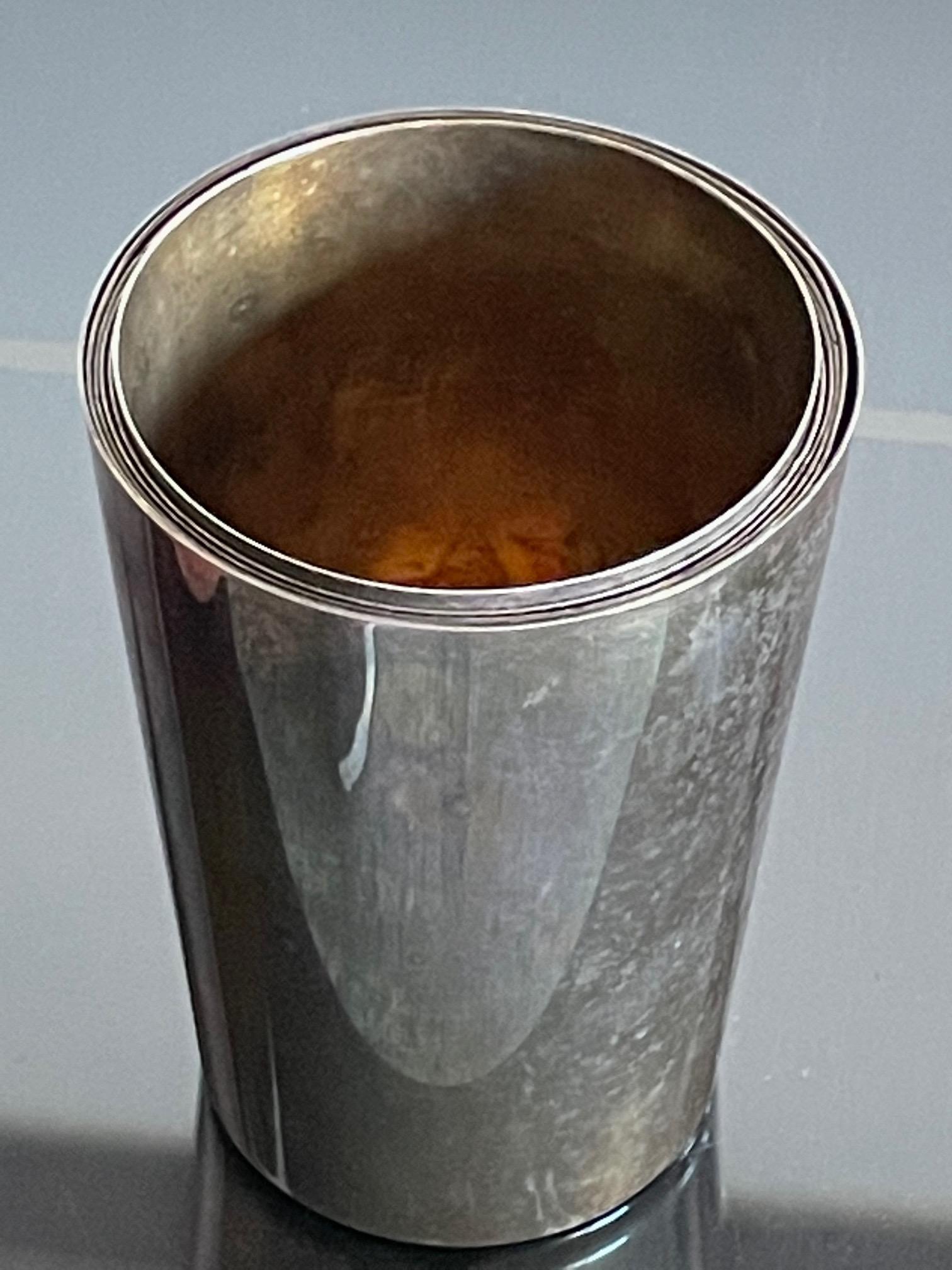 British Set of Six Silverplate Tumblers Davis London For Sale