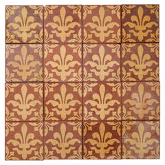 A Set of Sixteen Reclaimed Encaustic W.Godwin Tiles
