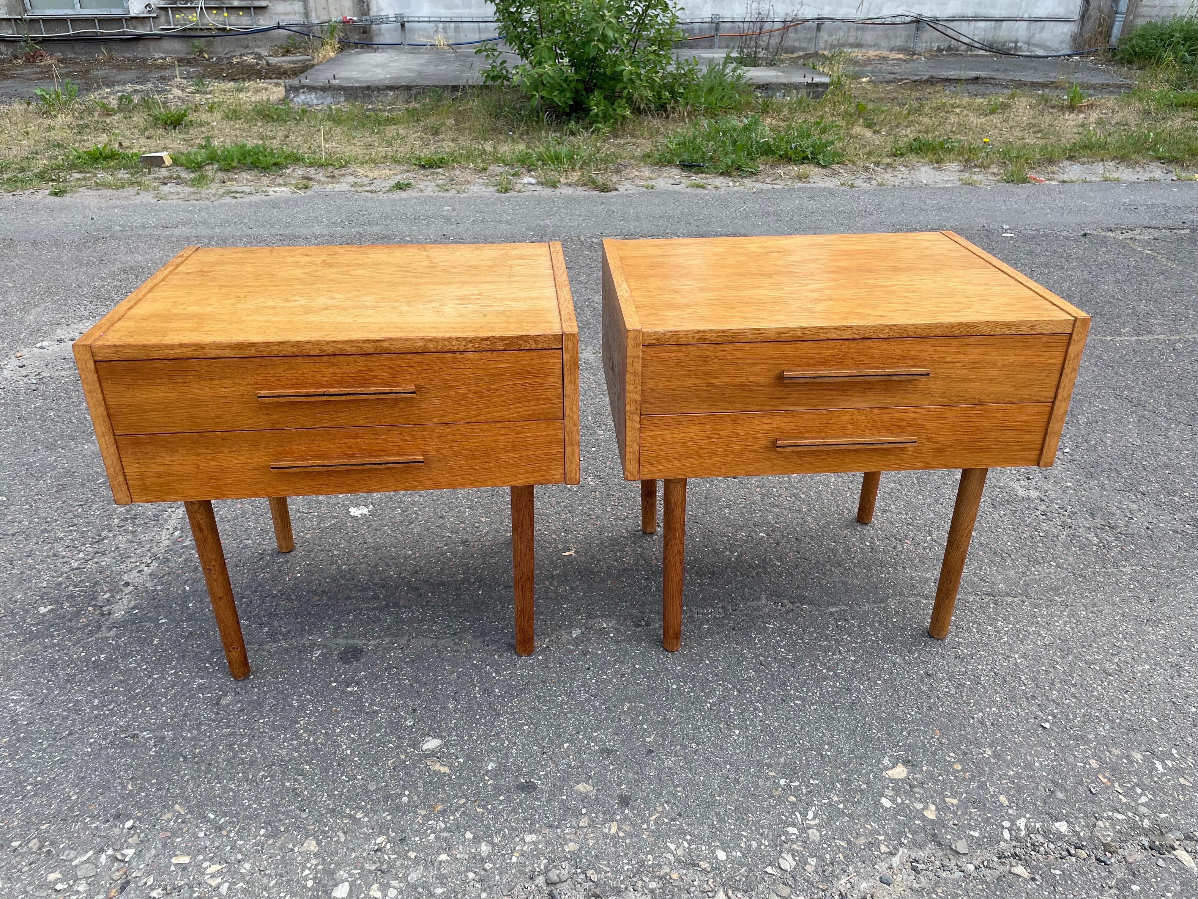 Set of Spacious Danish Mid-Century Modern Nightstands from the 1960s For Sale 6