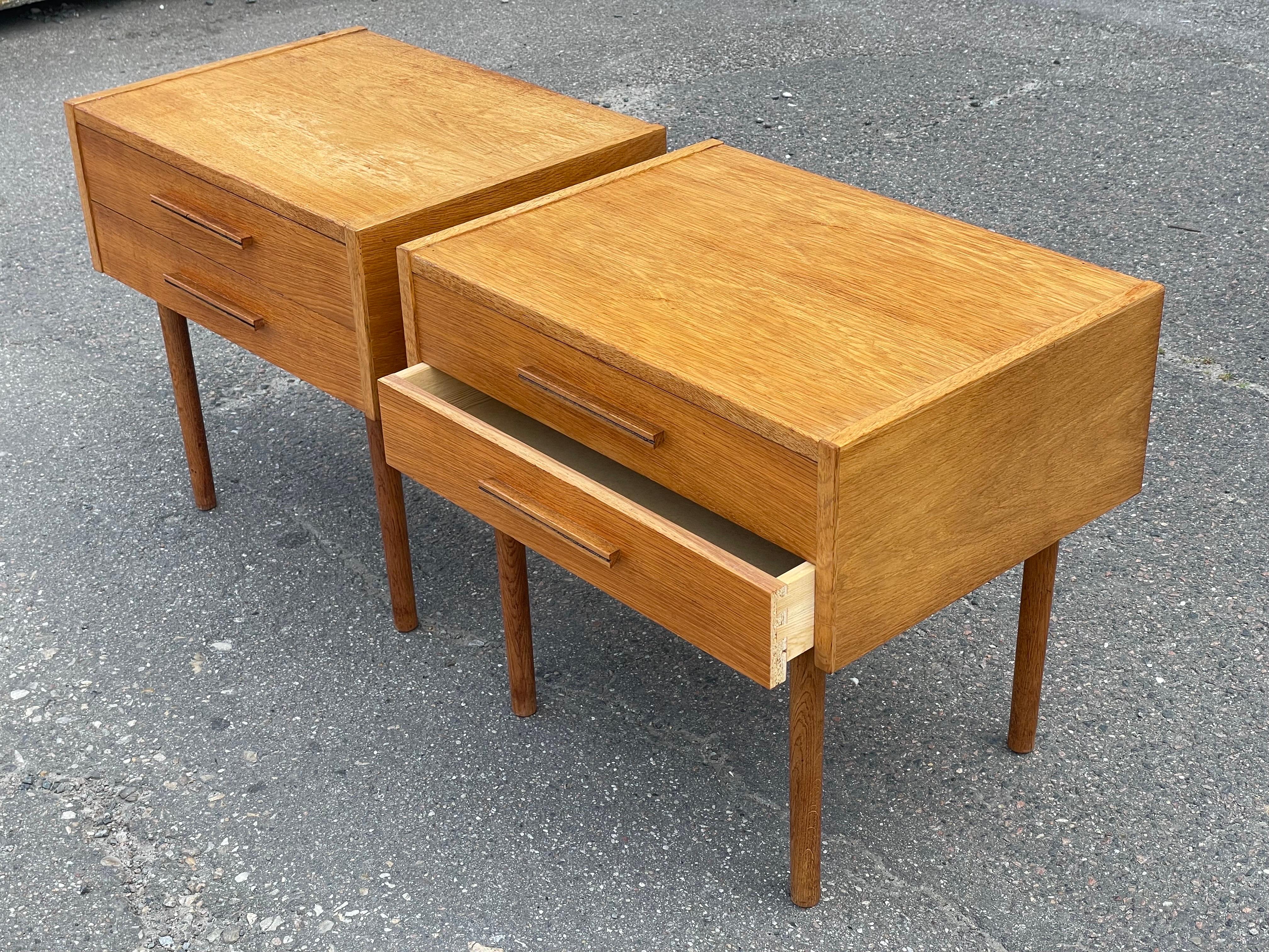 Set of Spacious Danish Mid-Century Modern Nightstands from the 1960s For Sale 9