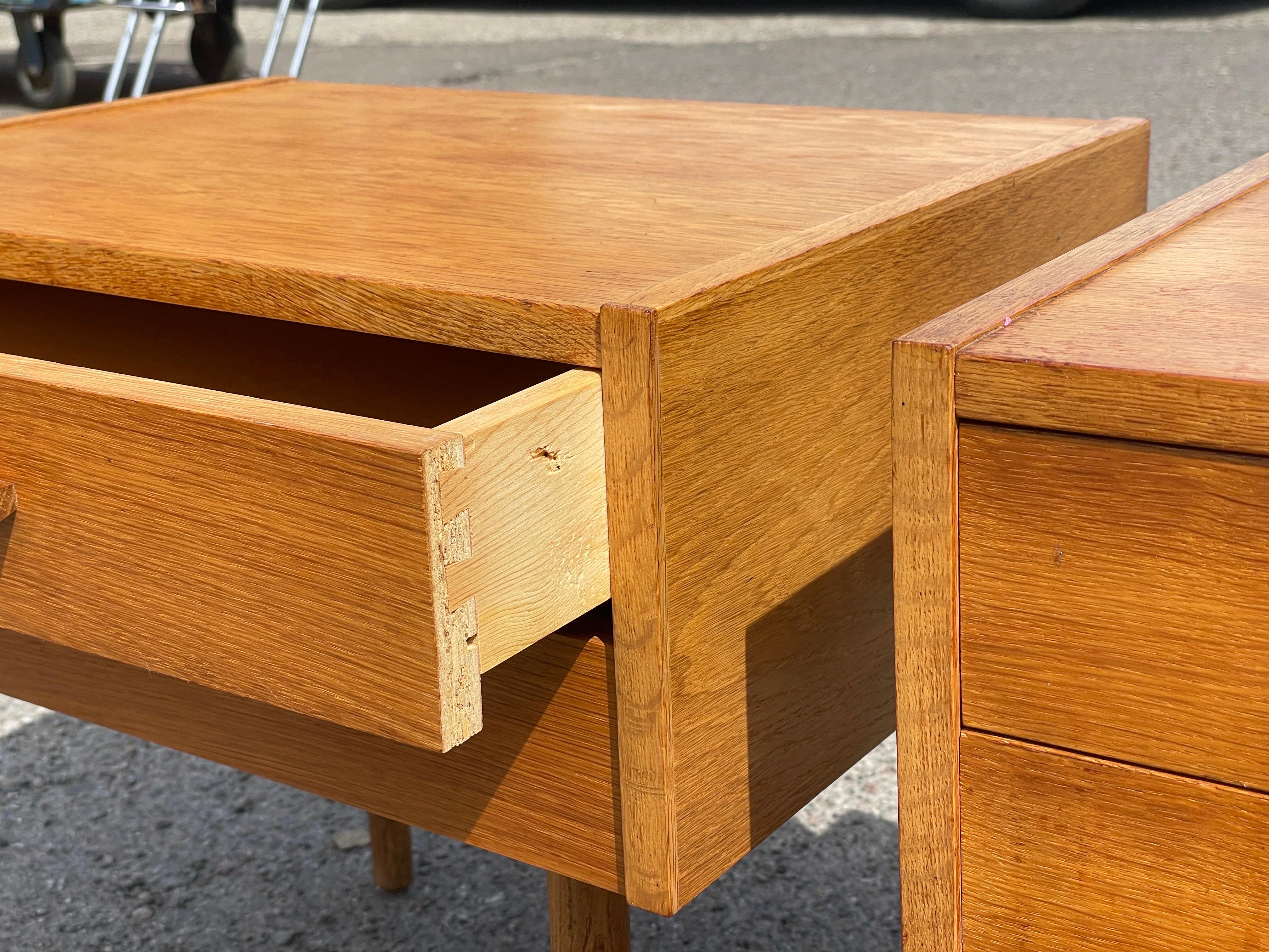 Mid-20th Century Set of Spacious Danish Mid-Century Modern Nightstands from the 1960s For Sale