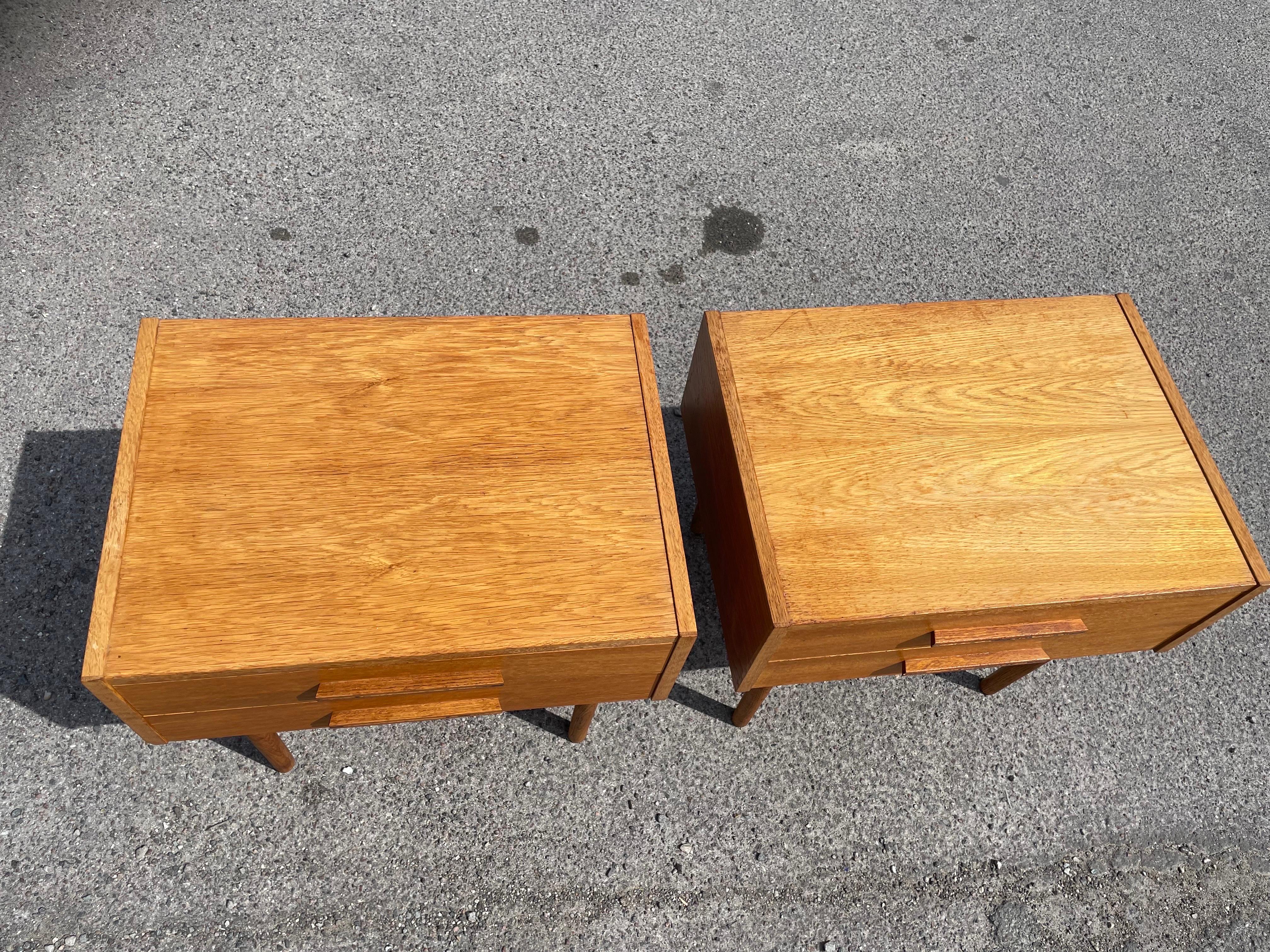 Set of Spacious Danish Mid-Century Modern Nightstands from the 1960s For Sale 1