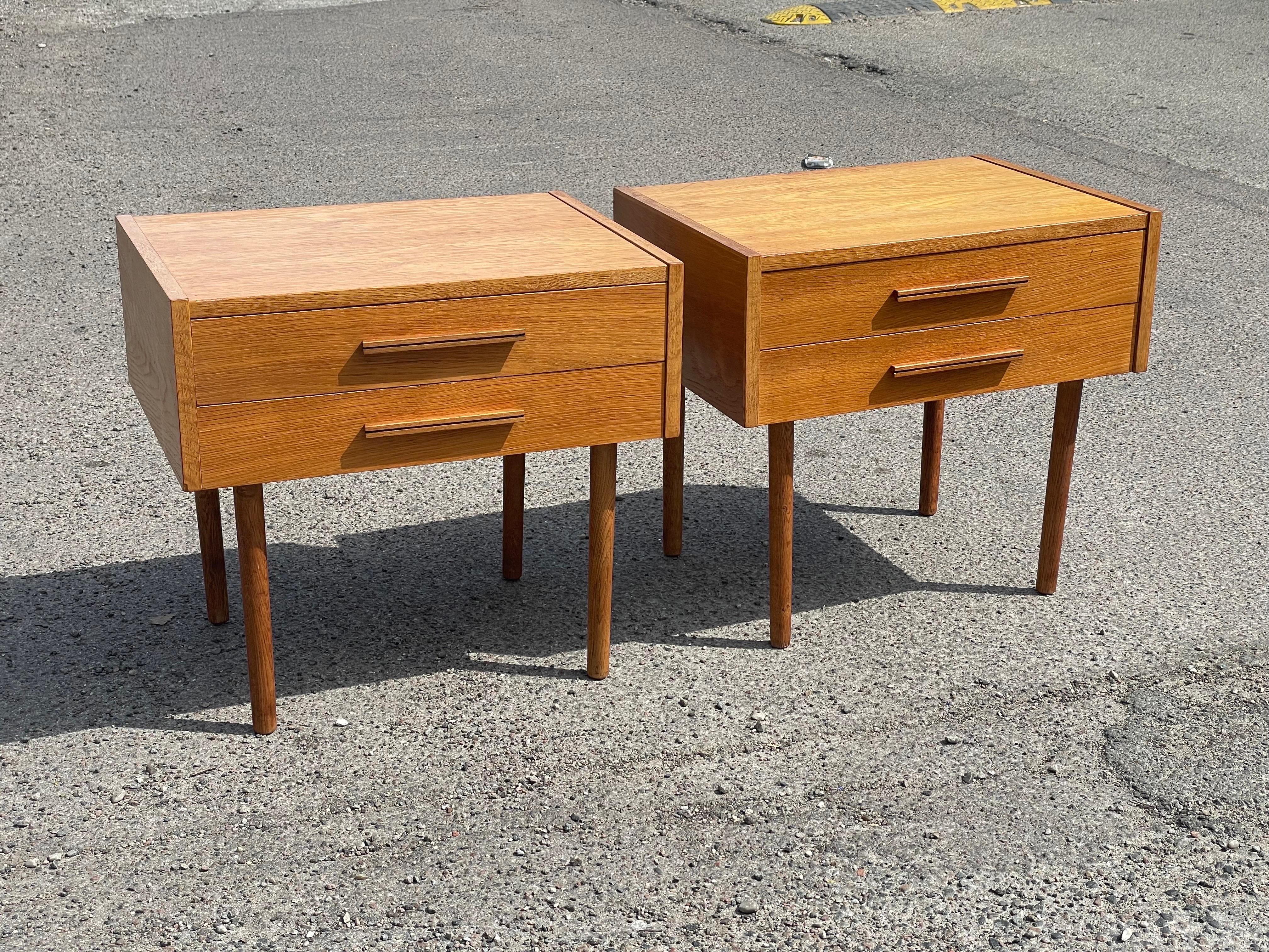 Set of Spacious Danish Mid-Century Modern Nightstands from the 1960s For Sale 3