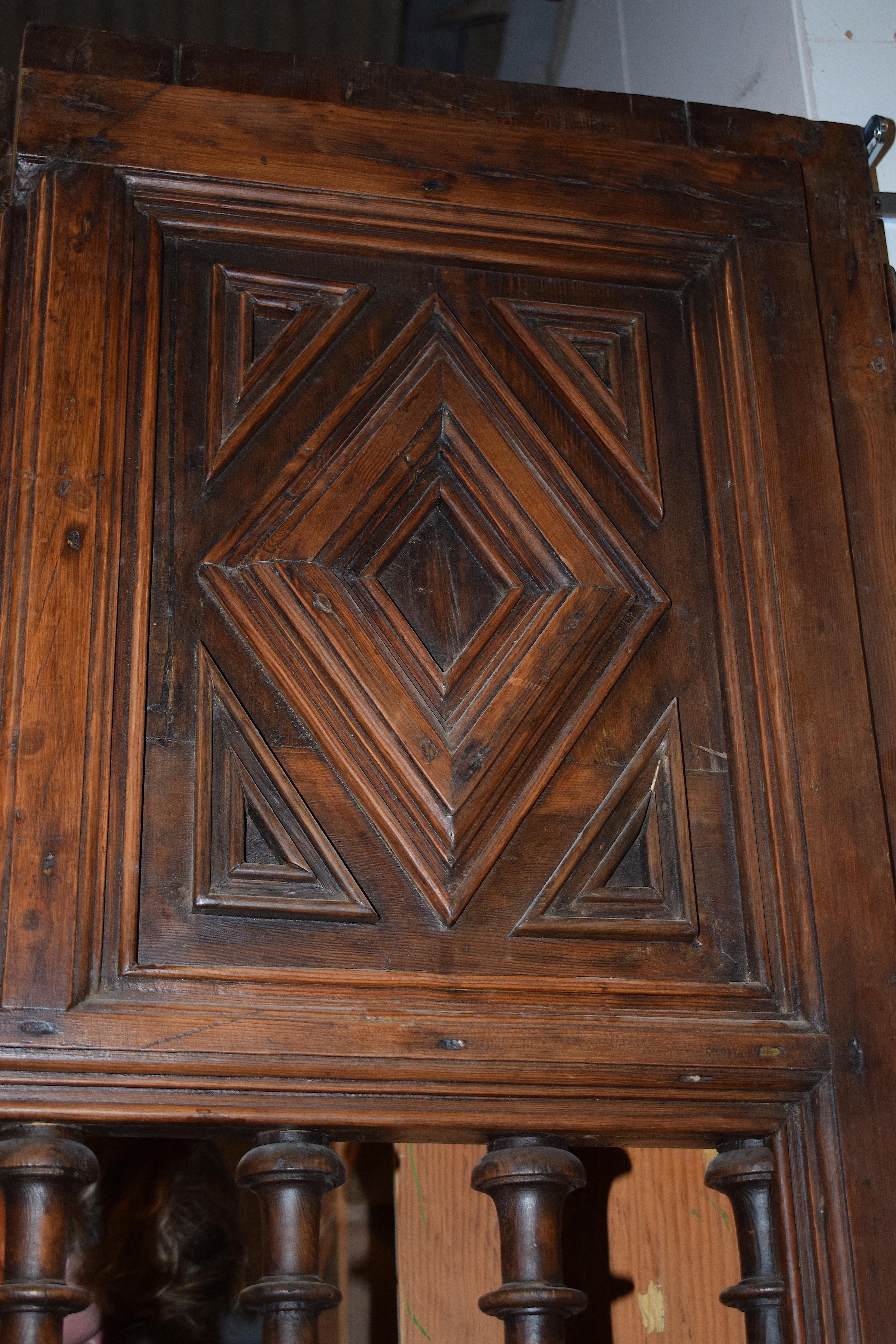 Set of Spanish Colonial Mesquite Solid Wood Doors, 19th Century 2