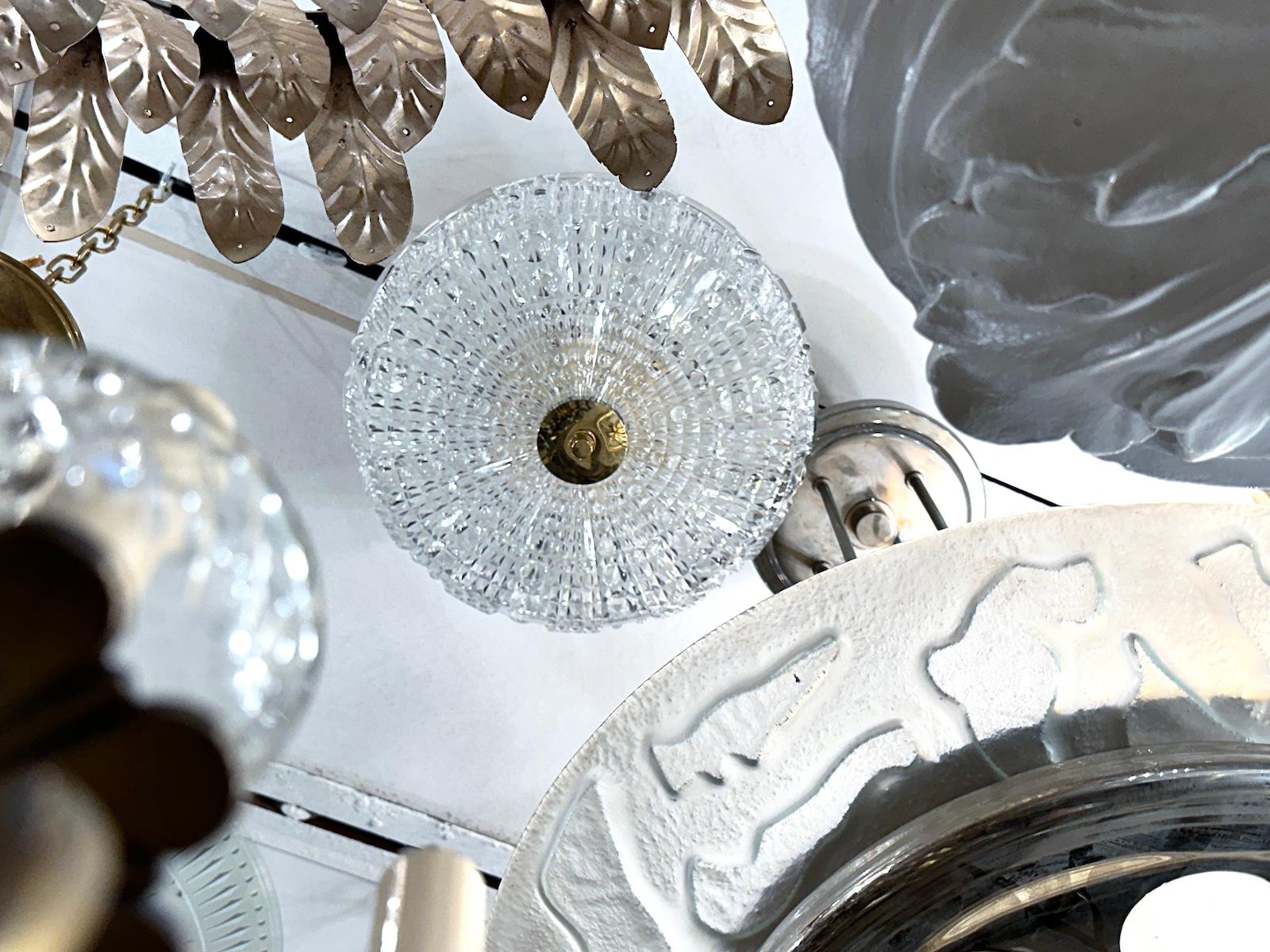 Milieu du XXe siècle Ensemble de luminaires suédois en verre du milieu du siècle dernier, vendus individuellement en vente