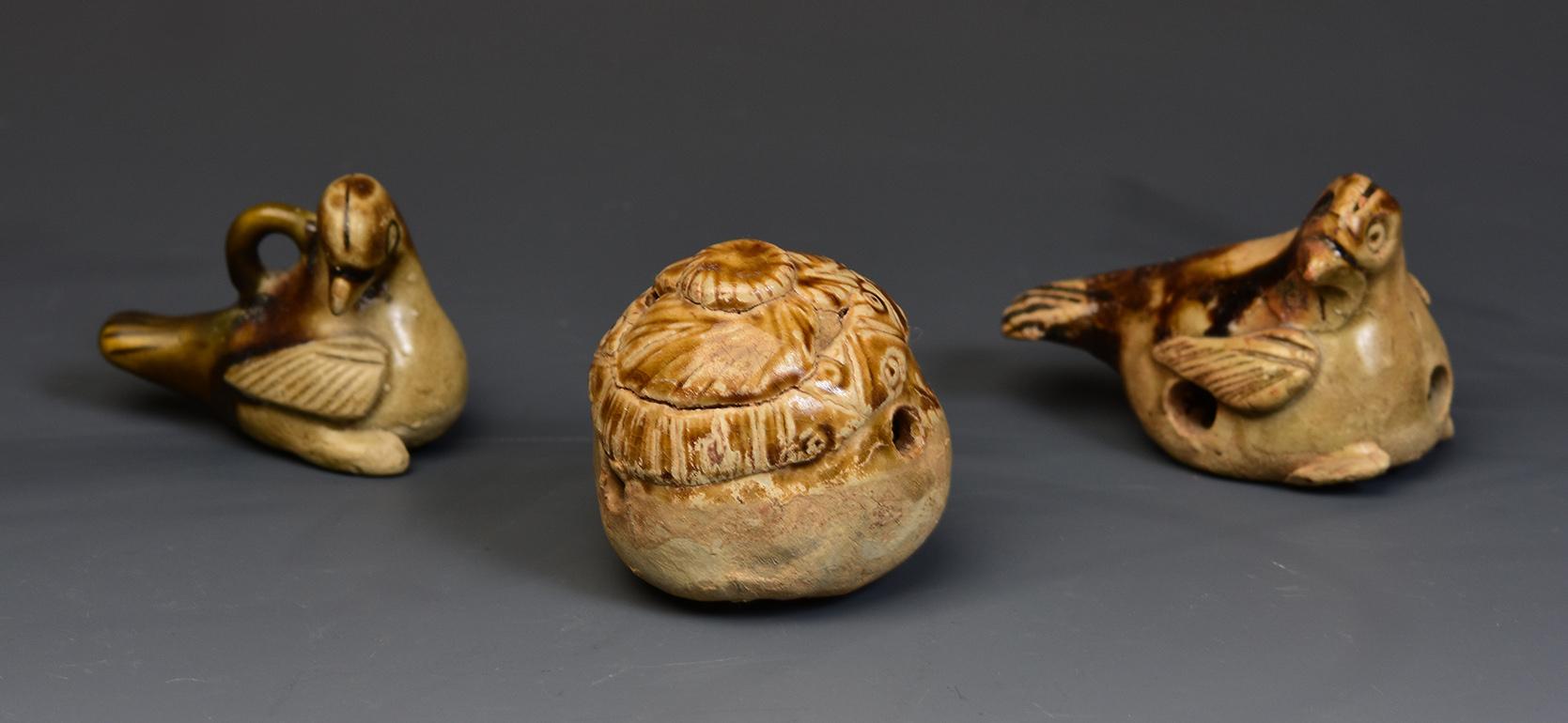 Ensemble d'instruments de musique en forme d'oiseau de la dynastie Tang, poterie chinoise ancienne 6